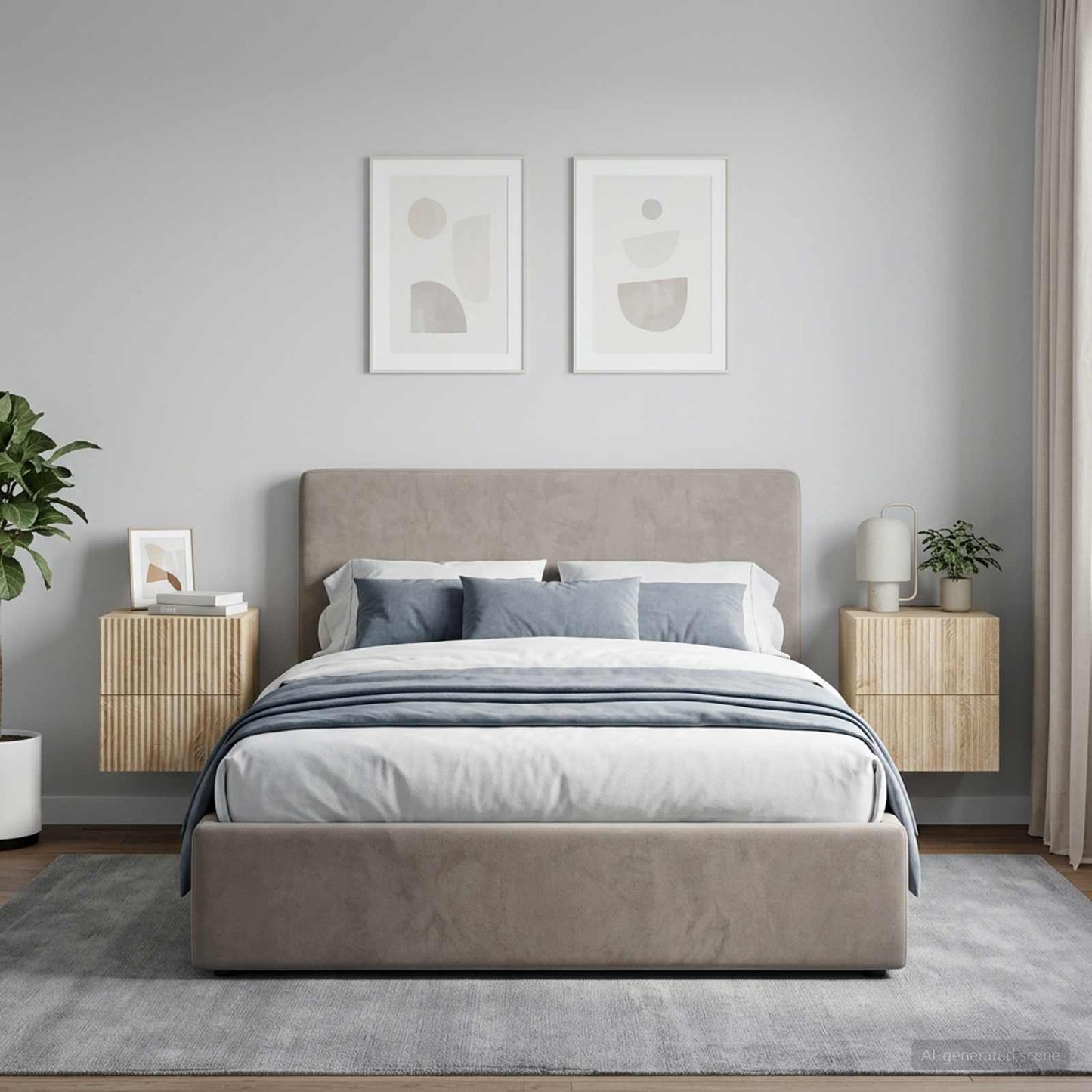 vidaXL Τοίχου Κρεμαστό Κομοδίνο 2 τμχ. Sonoma Δρυς 33 x 34,5 x 40 εκ