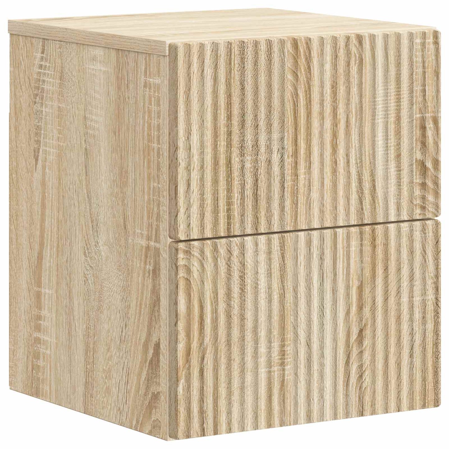 vidaXL Τοίχου Κρεμαστό Κομοδίνο 2 τμχ. Sonoma Δρυς 33 x 34,5 x 40 εκ
