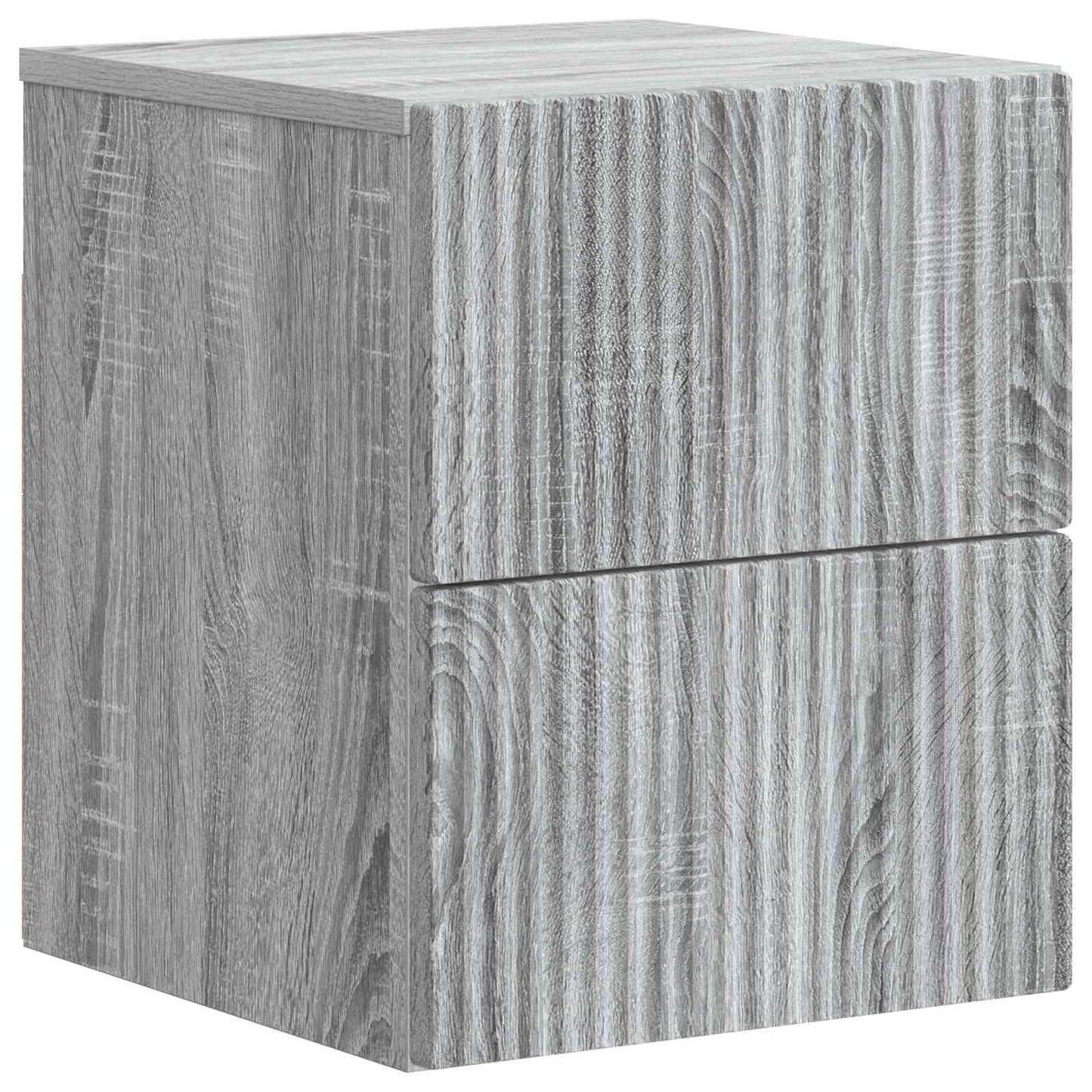 vidaXL Τοίχου Κρεμαστό Κομοδίνο 2 τμχ. Γκρι Sonoma 33 x 34,5 x 40 εκ