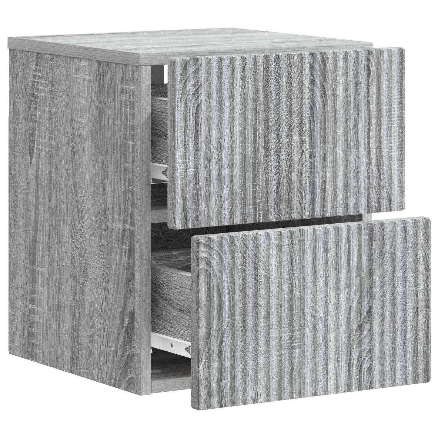 vidaXL Τοίχου Κρεμαστό Κομοδίνο 2 τμχ. Γκρι Sonoma 33 x 34,5 x 40 εκ