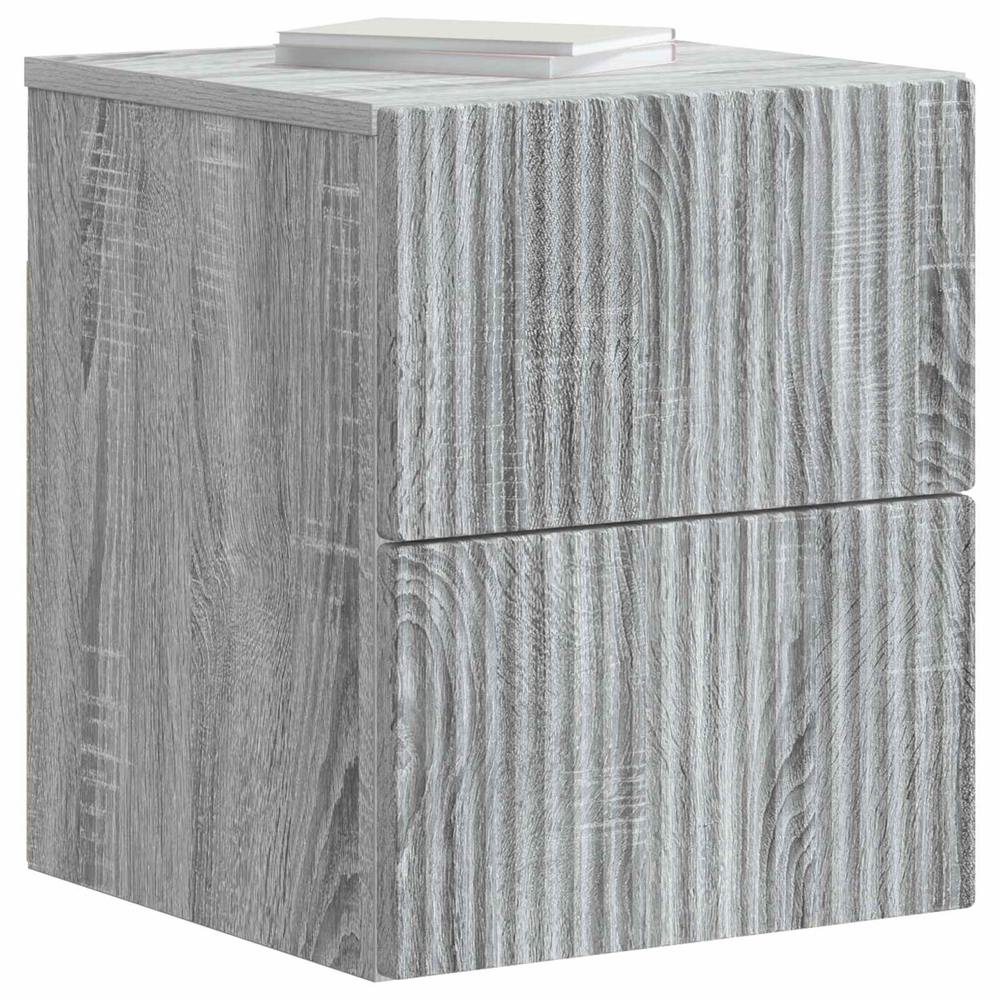 vidaXL Τοίχου Κρεμαστό Κομοδίνο 2 τμχ. Γκρι Sonoma 33 x 34,5 x 40 εκ