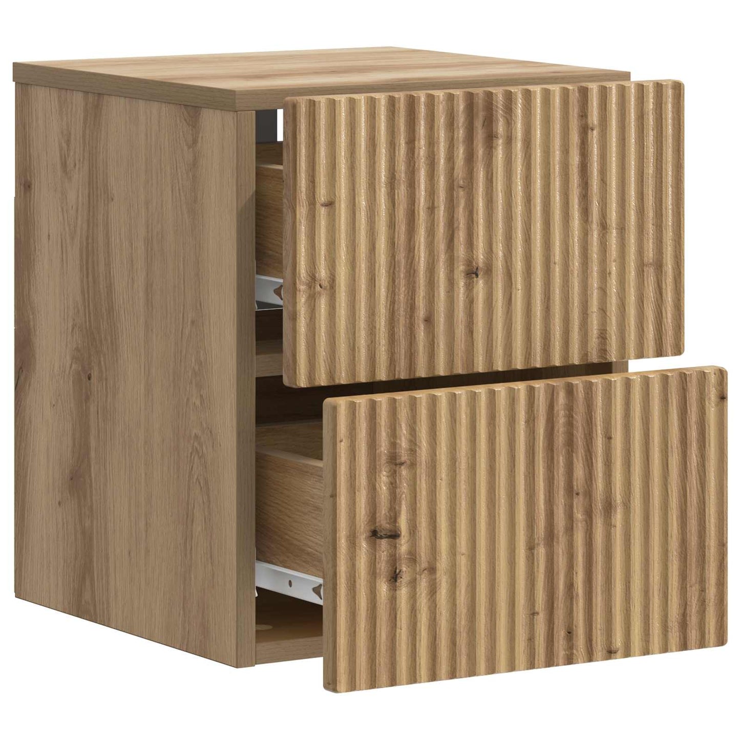 vidaXL Τοίχου Κρεμαστό Κομοδίνο 2 τμχ. Artisan Δρυς 33 x 34,5 x 40 εκ