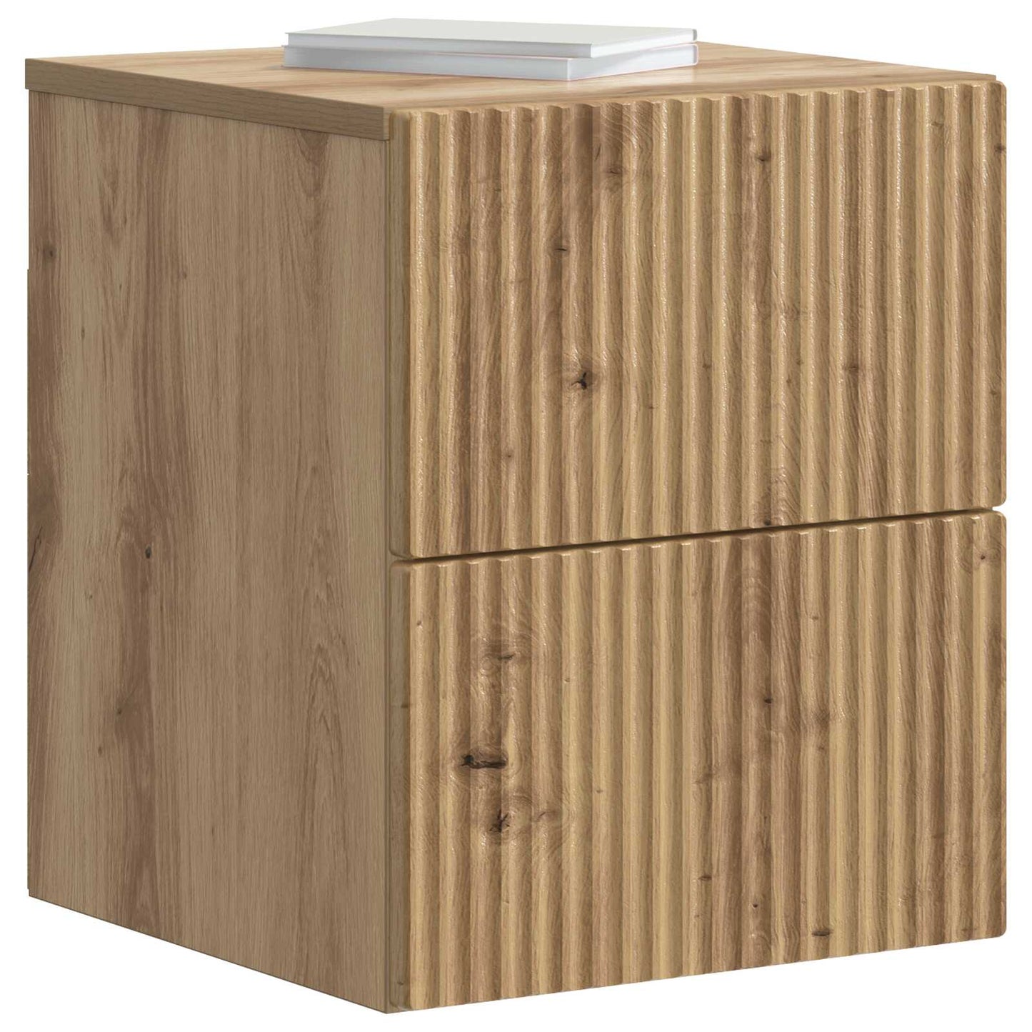 vidaXL Τοίχου Κρεμαστό Κομοδίνο 2 τμχ. Artisan Δρυς 33 x 34,5 x 40 εκ