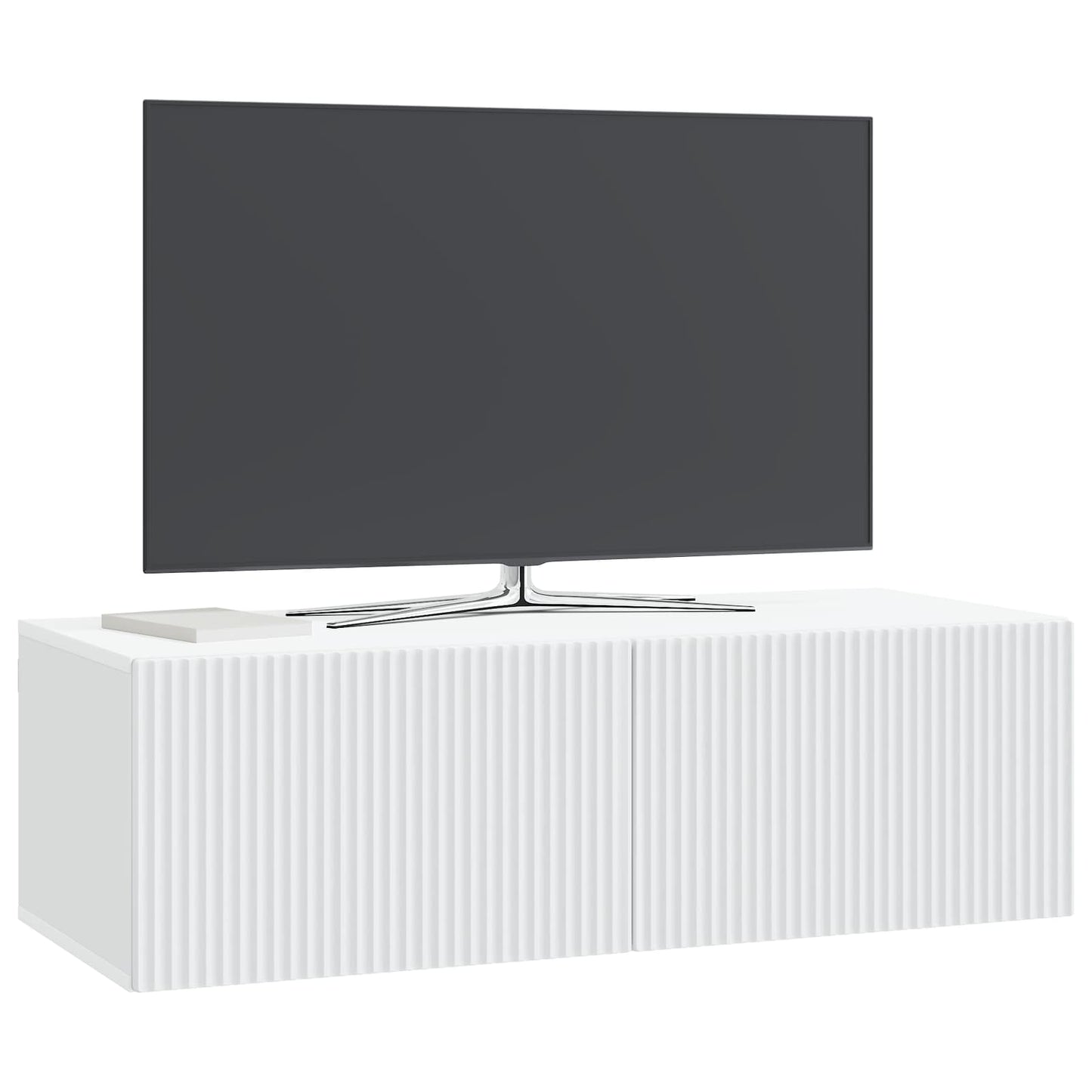 vidaXL Τοποθετούμενος στον τοίχο τηλεοπτικός ερμάριος Επιτοίχιο Λευκό