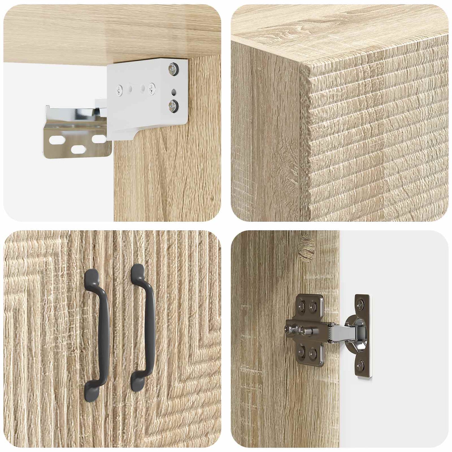 vidaXL Τοίχου Ντουλάπα Sonoma Δρυς 59 x 31 x 60 εκ Επεξεργασμένο Ξύλο