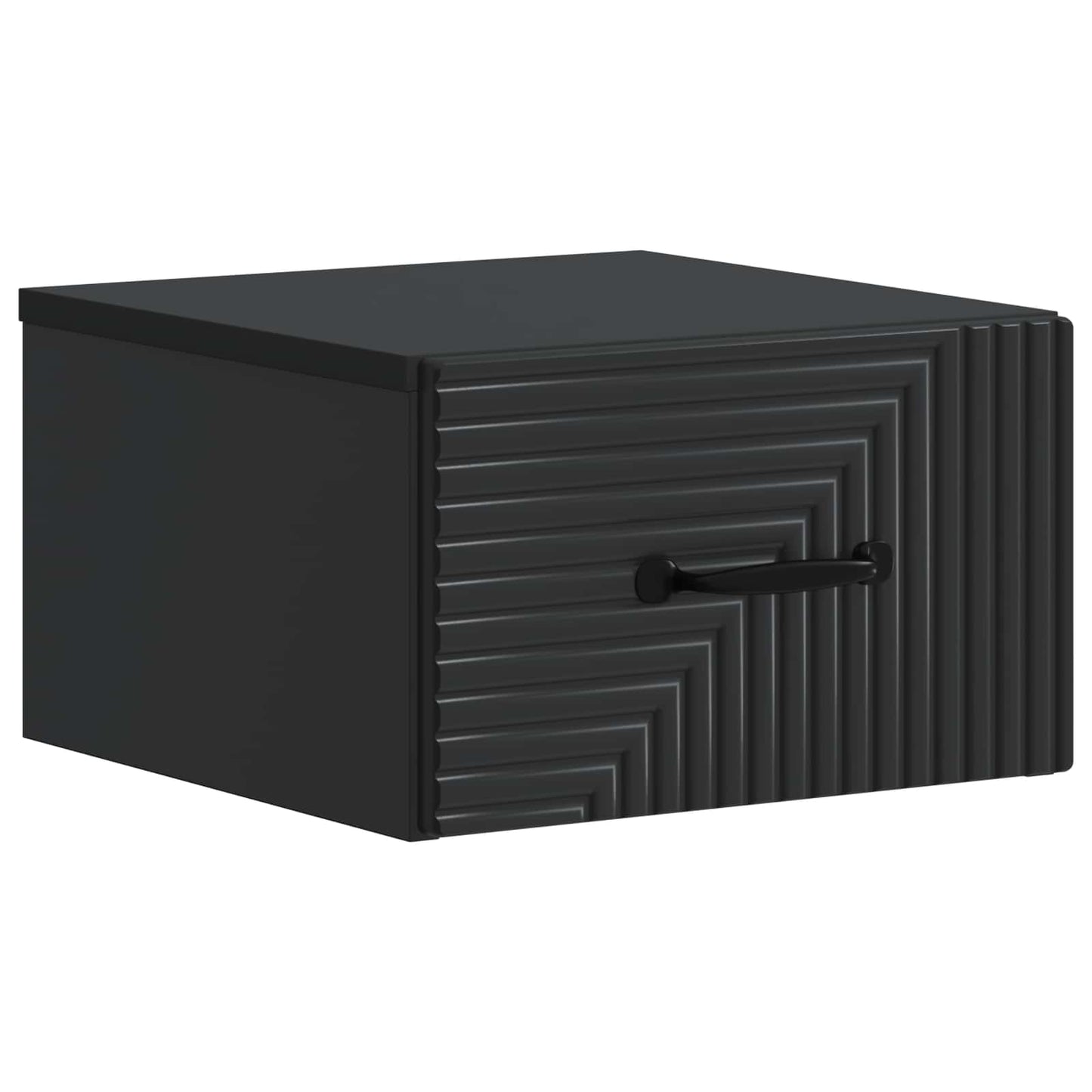 vidaXL Τοίχου Κρεμαστό Κομοδίνο 2 τμχ. Μαύρο 34,5 x 33 x 20 εκ.