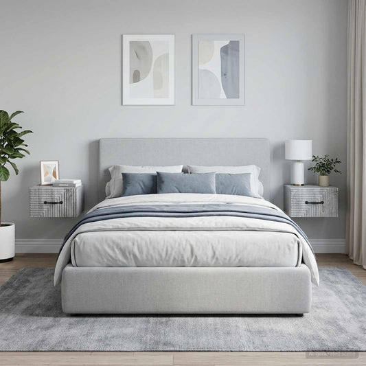 vidaXL Τοίχου Κρεμαστό Κομοδίνο 2 τμχ. Γκρι Sonoma 34,5 x 33 x 20 εκ.