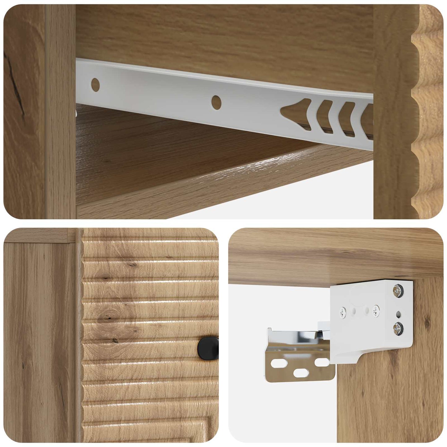 vidaXL Τοίχου Κρεμαστό Κομοδίνο 2 τμχ. Artisan Δρυς 34,5 x 33 x 20 εκ.