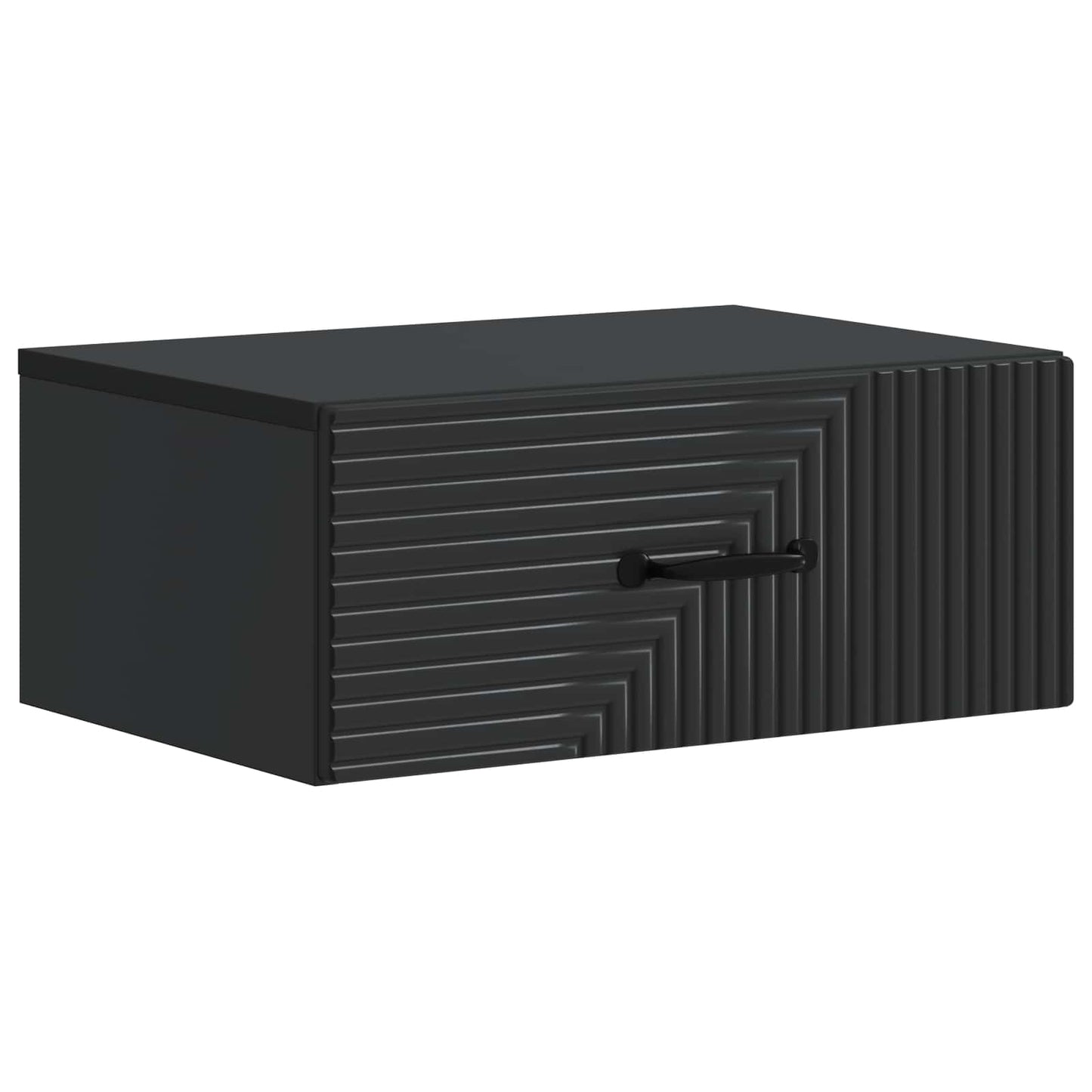 vidaXL Τοίχου Κρεμαστό Κομοδίνο 2 τμχ. Μαύρο 49 x 34,5 x 20 εκ.