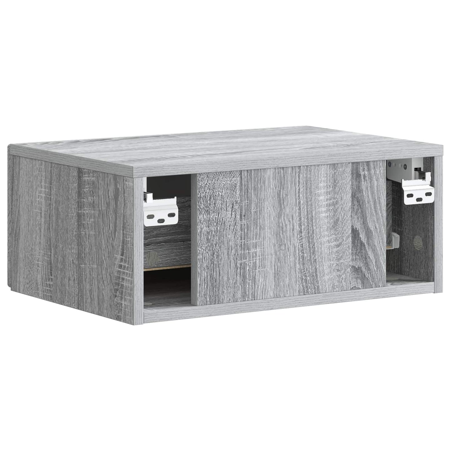 vidaXL Τοίχου Κρεμαστό Κομοδίνο 2 τμχ. Γκρι Sonoma 49 x 34,5 x 20 εκ.