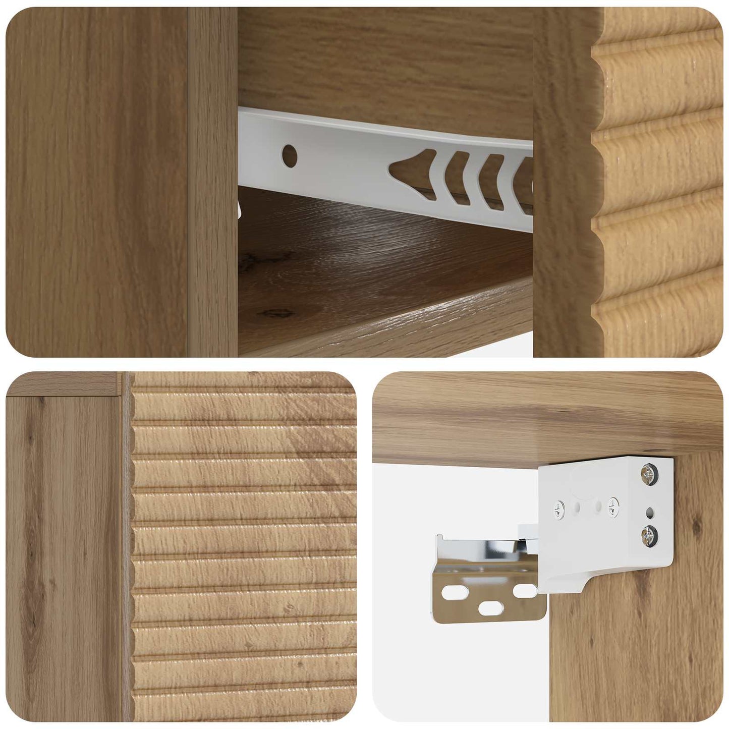 vidaXL Τοίχου Κρεμαστό Κομοδίνο 2 τμχ. Artisan Δρυς 49 x 34,5 x 20 εκ.