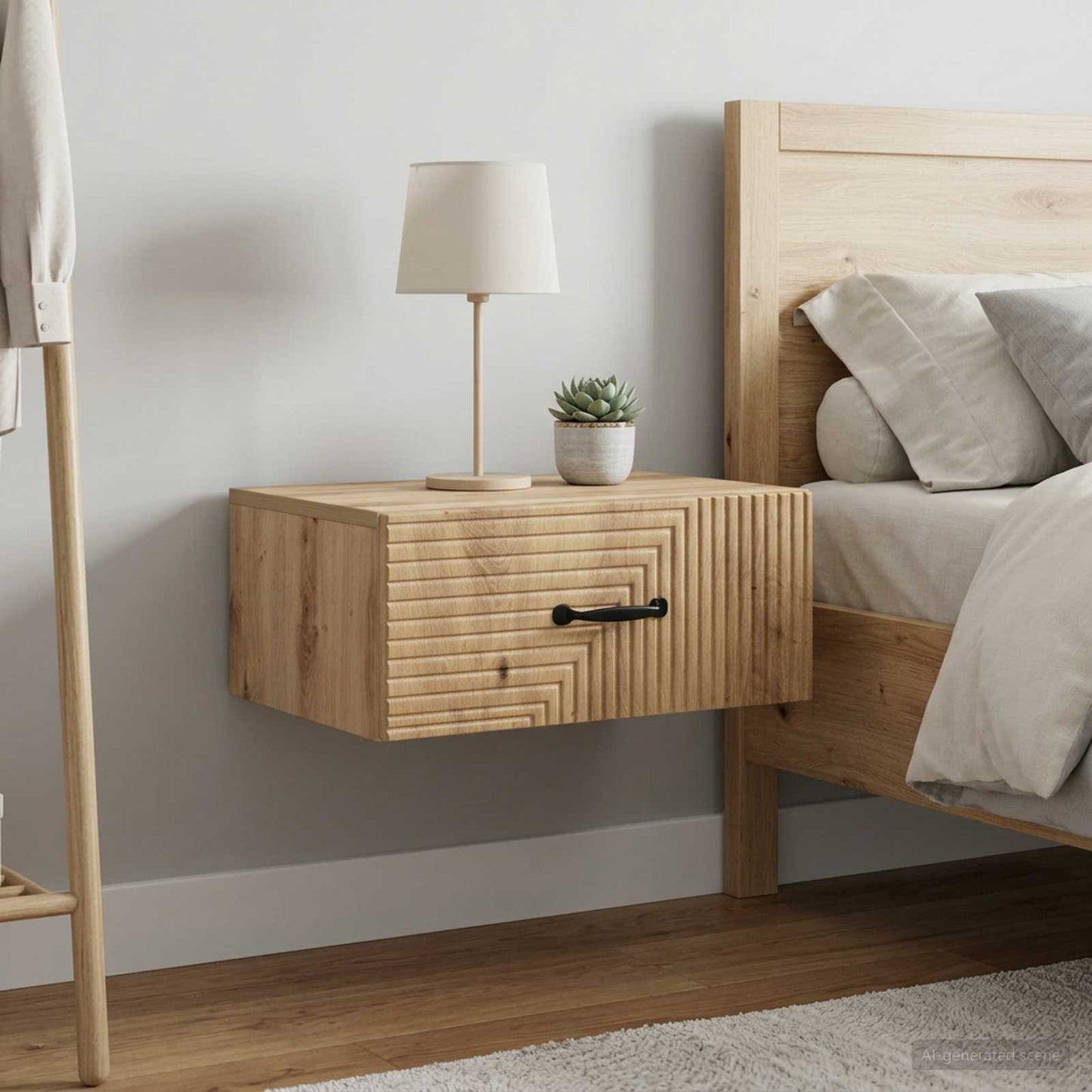 vidaXL Τοίχου Κρεμαστό Κομοδίνο 2 τμχ. Artisan Δρυς 49 x 34,5 x 20 εκ.