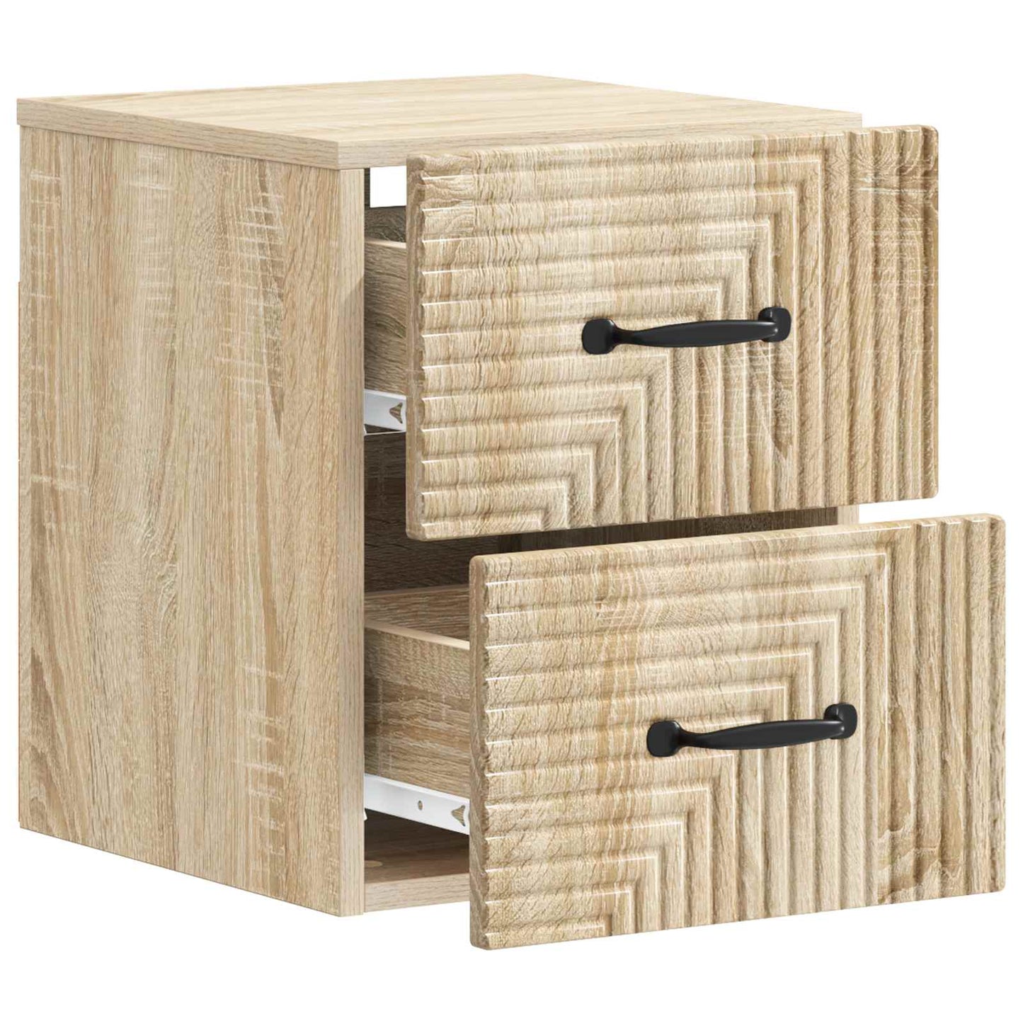 vidaXL Τοίχου Κρεμαστό Κομοδίνο 2 τμχ. Sonoma Δρυς 34,5 x 33 x 40 εκ