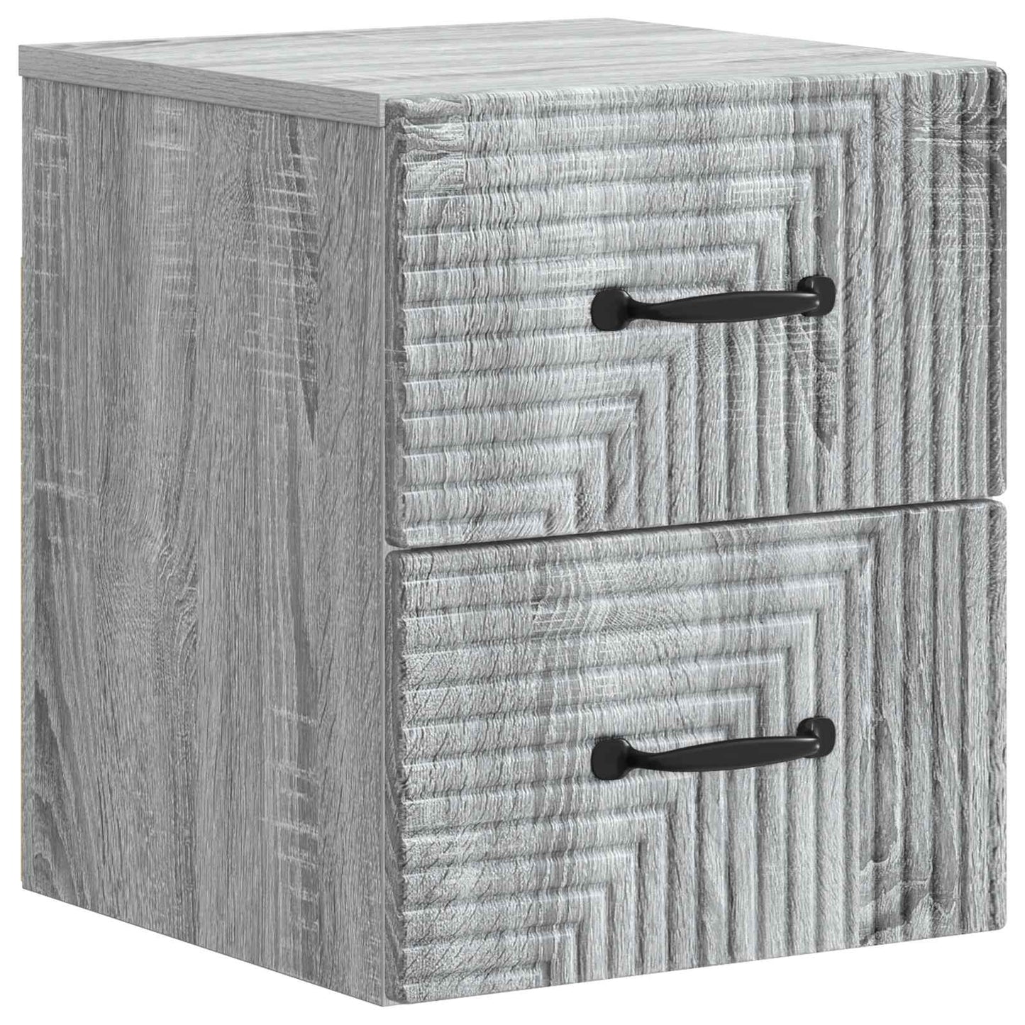 vidaXL Τοίχου Κρεμαστό Κομοδίνο 2 τμχ. Γκρι Sonoma 34,5 x 33 x 40 εκ