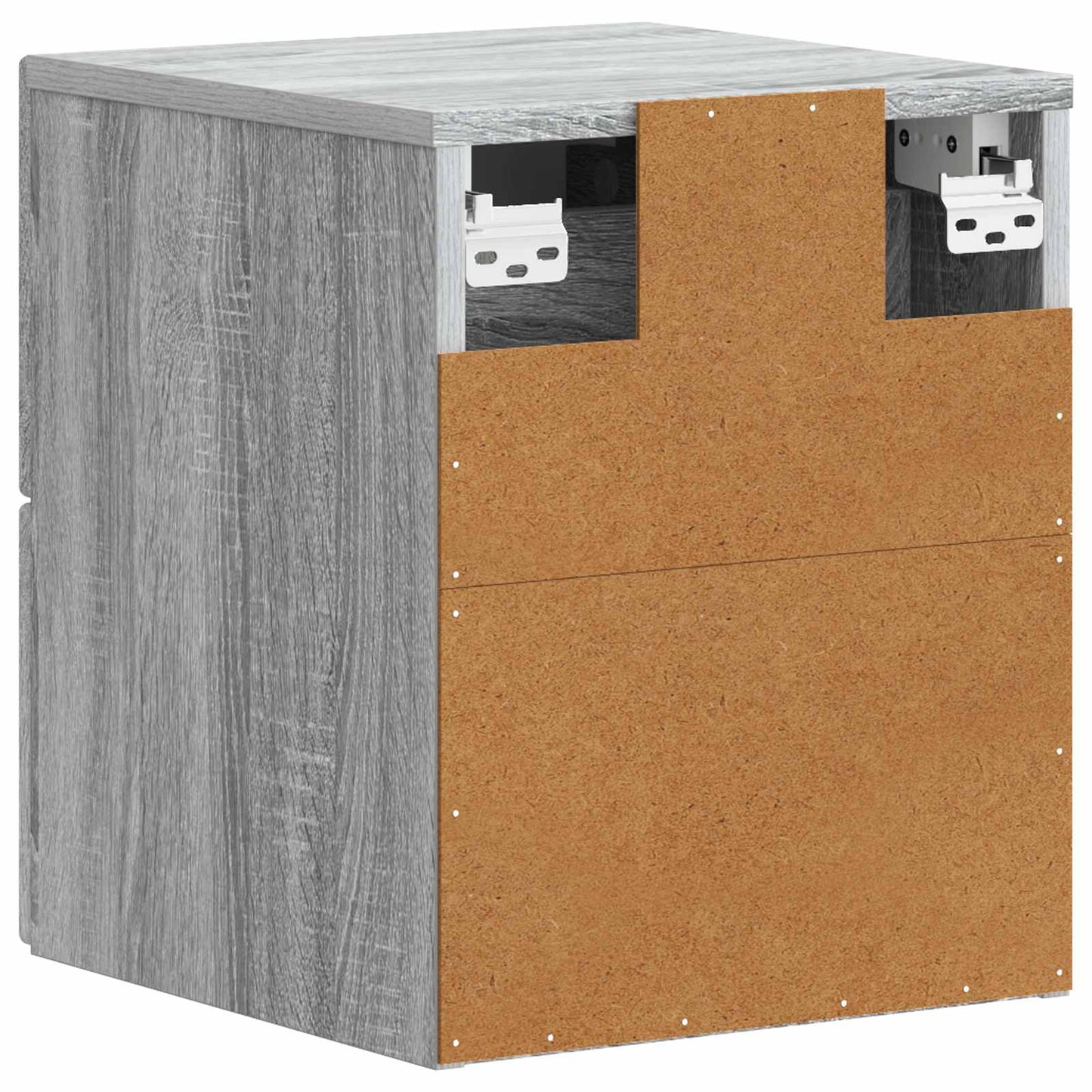 vidaXL Τοίχου Κρεμαστό Κομοδίνο 2 τμχ. Γκρι Sonoma 34,5 x 33 x 40 εκ
