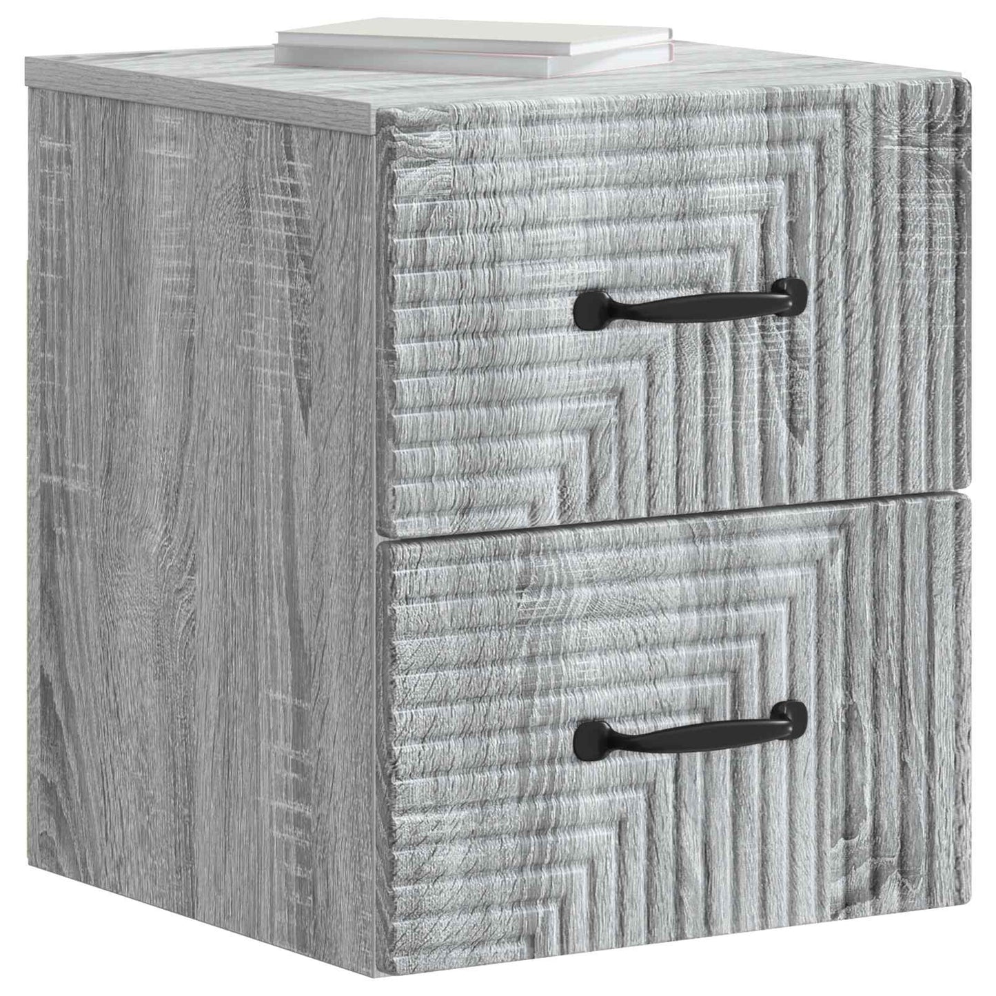 vidaXL Τοίχου Κρεμαστό Κομοδίνο 2 τμχ. Γκρι Sonoma 34,5 x 33 x 40 εκ