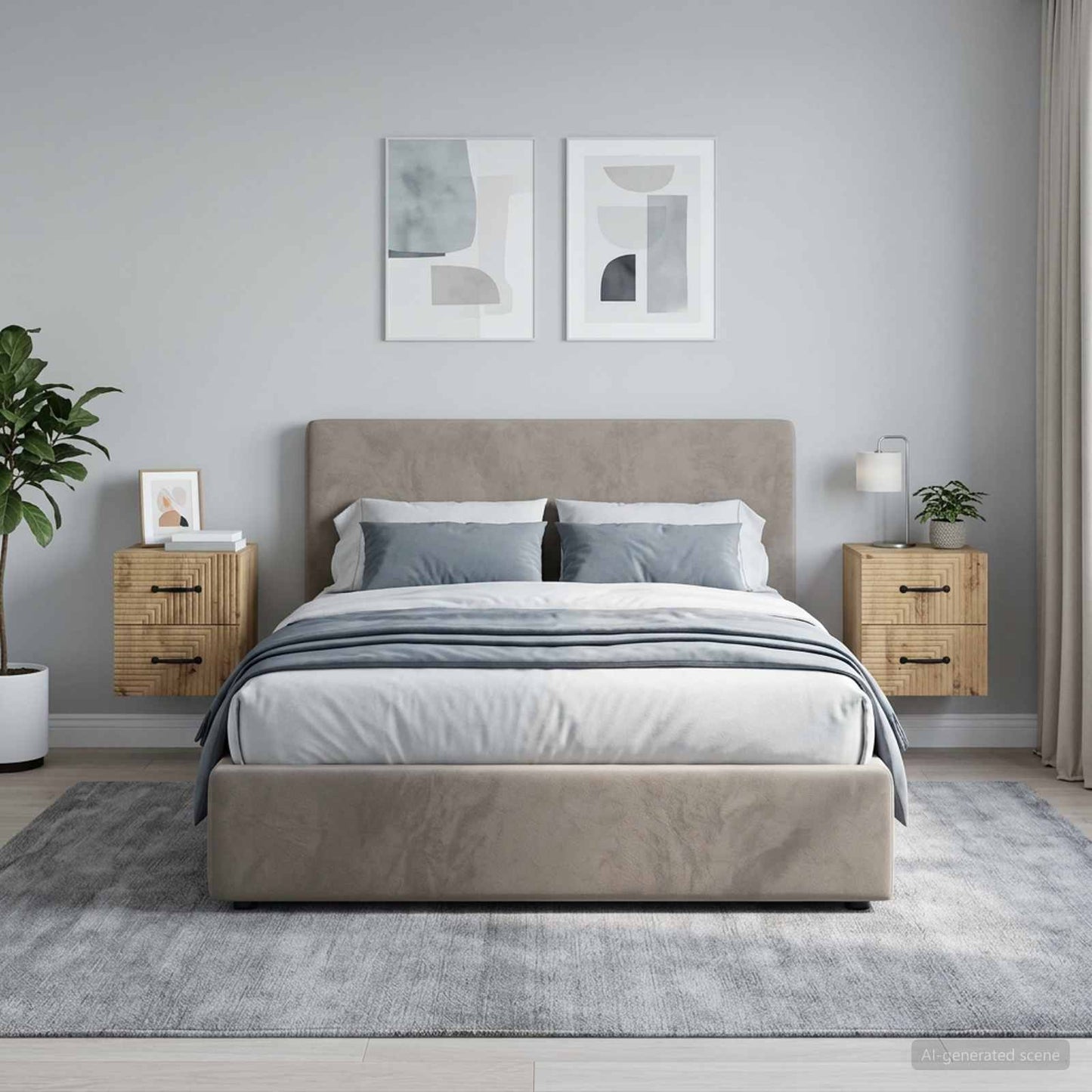 vidaXL Τοίχου Κρεμαστό Κομοδίνο 2 τμχ. Artisan Δρυς 34,5 x 33 x 40 εκ