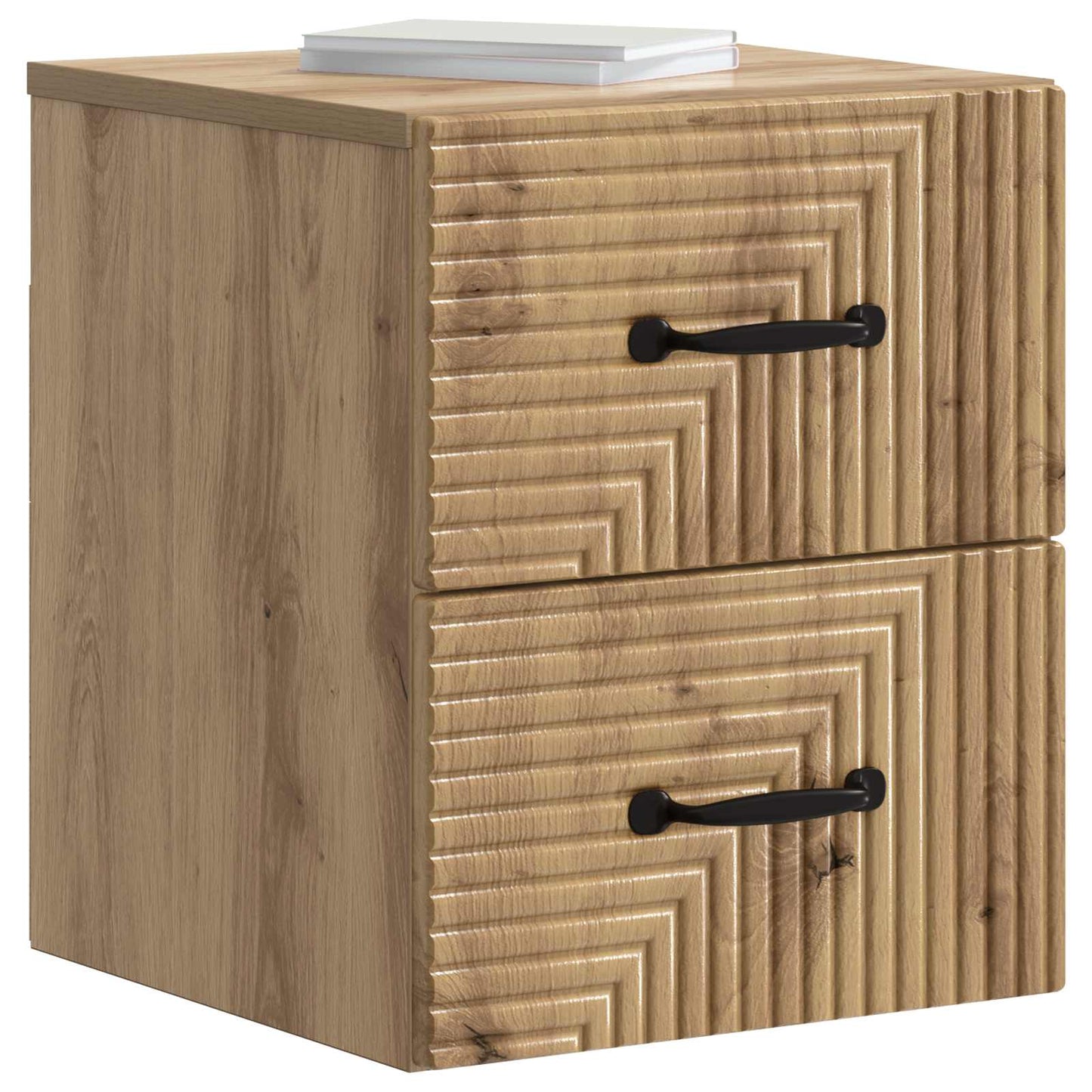 vidaXL Τοίχου Κρεμαστό Κομοδίνο 2 τμχ. Artisan Δρυς 34,5 x 33 x 40 εκ