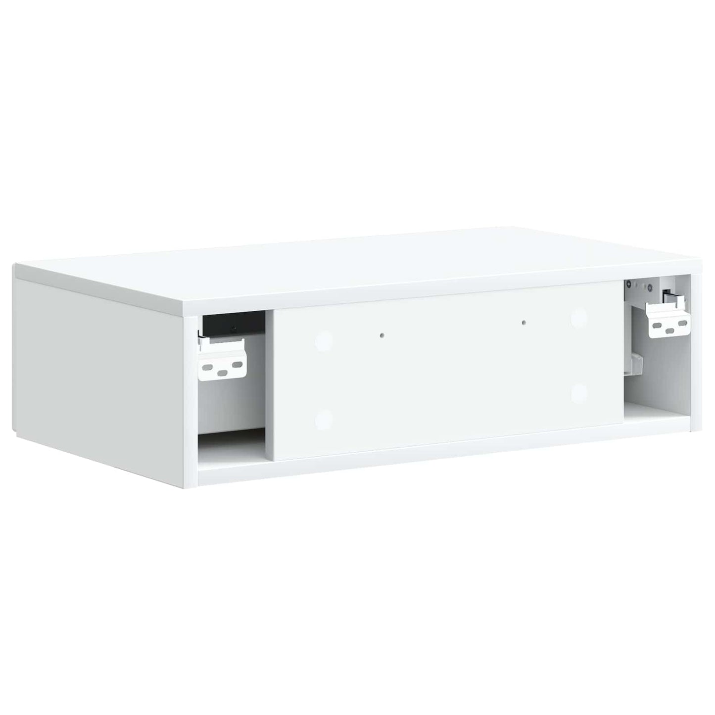 vidaXL Τραπεζάκι Τοίχου Λευκό 59 x 34,5 x 17 εκ. Επεξεργασμένο Ξύλο