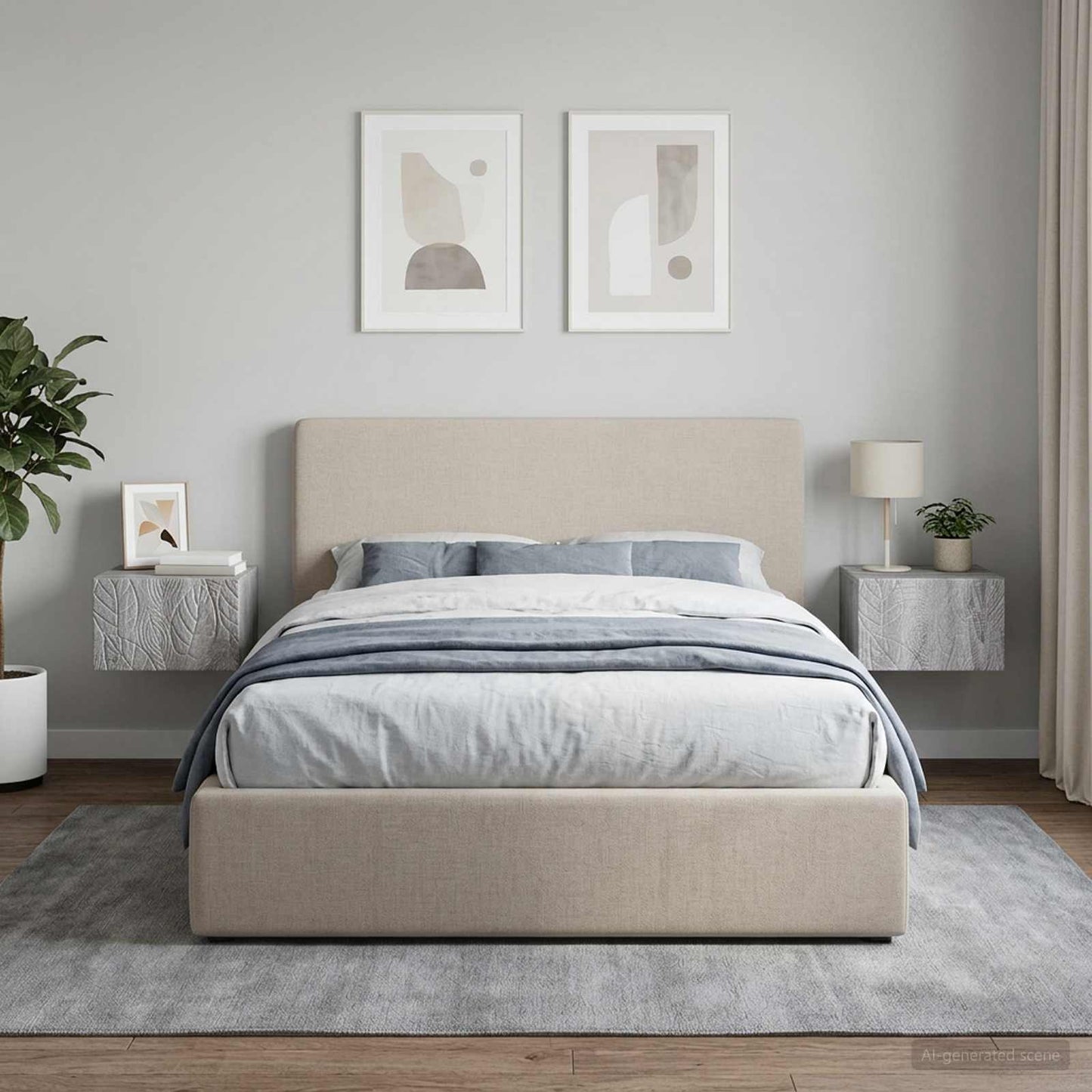 vidaXL Τραπεζάκι Τοίχου 2 τμχ. Γκρι Sonoma 34,5 x 33 x 20 εκ.