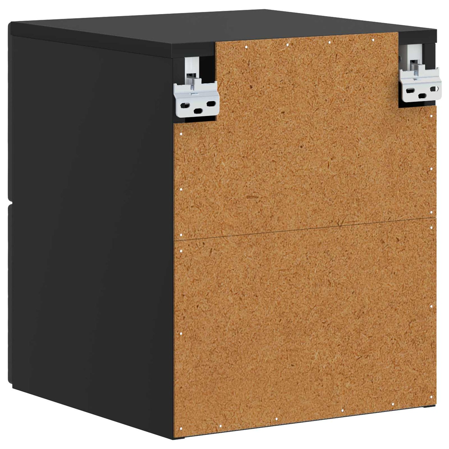 vidaXL Τοίχου Κρεμαστό Κομοδίνο 2 τμχ. Μαύρο 34,5 x 33 x 40 εκ