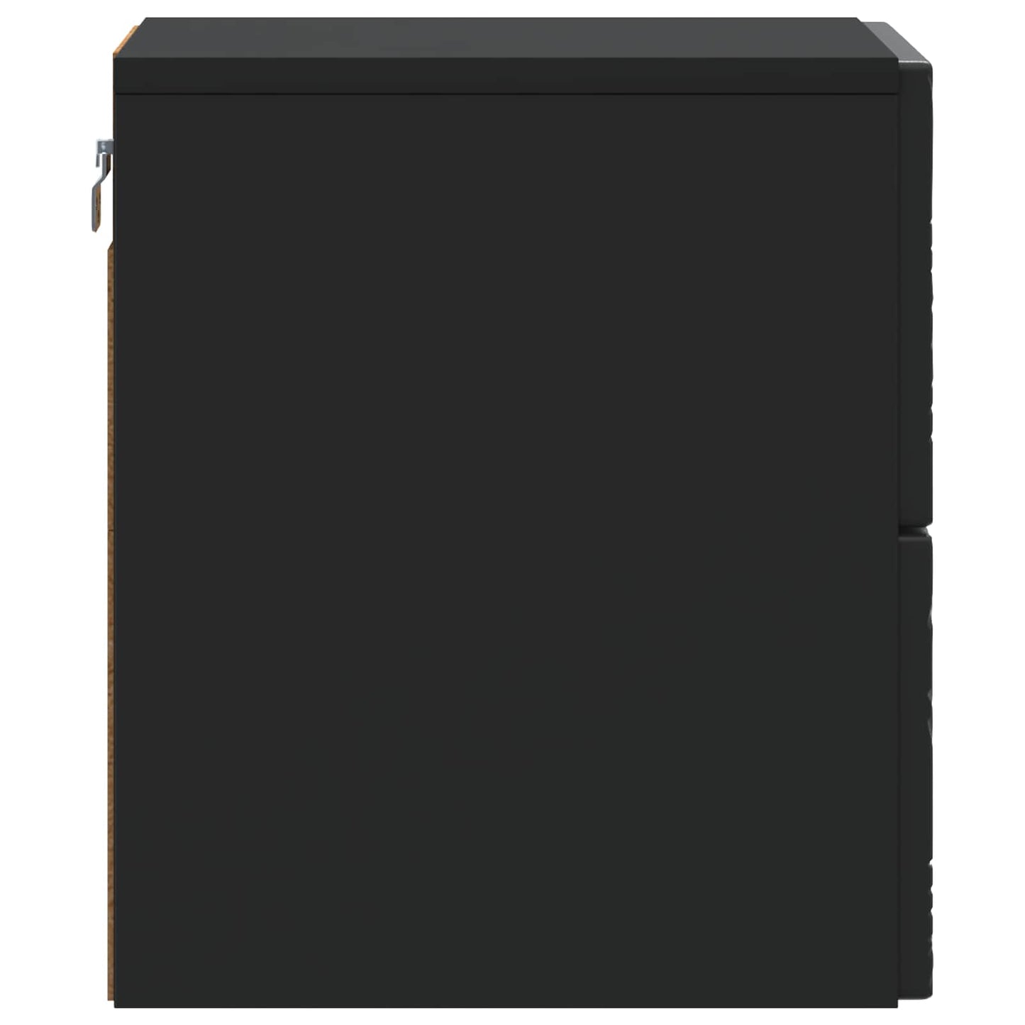 vidaXL Τοίχου Κρεμαστό Κομοδίνο 2 τμχ. Μαύρο 34,5 x 33 x 40 εκ