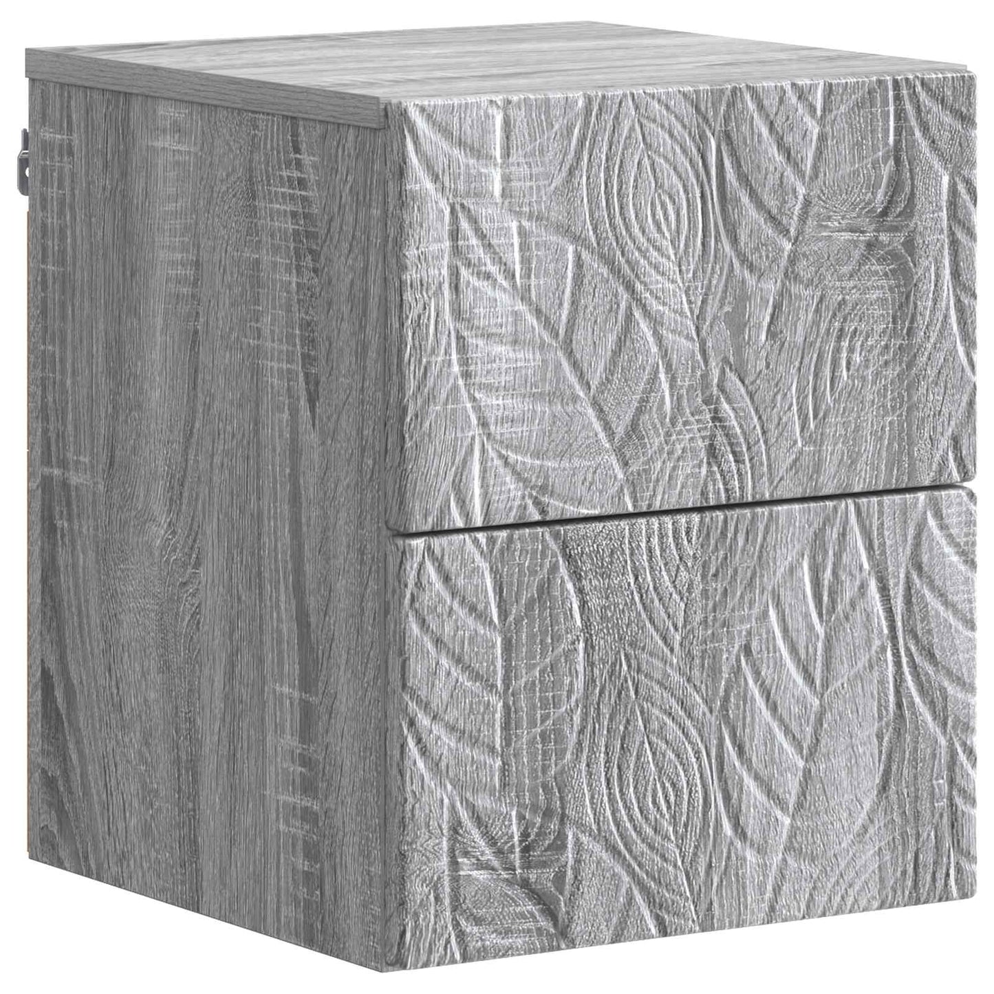 vidaXL Τοίχου Κρεμαστό Κομοδίνο 2 τμχ. Γκρι Sonoma 34,5 x 33 x 40 εκ