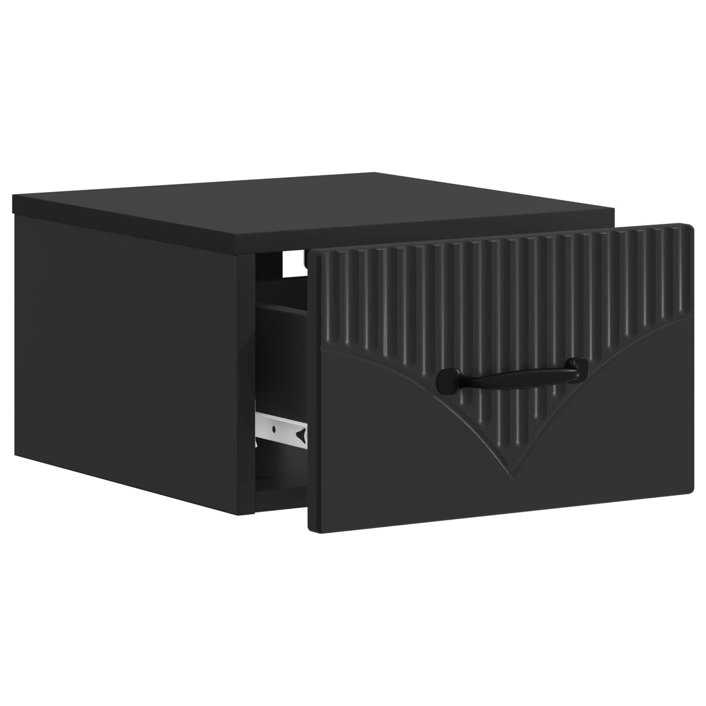 vidaXL Τοίχου Κρεμαστό Κομοδίνο 2 τμχ. Μαύρο 34,5 x 33 x 20 εκ.