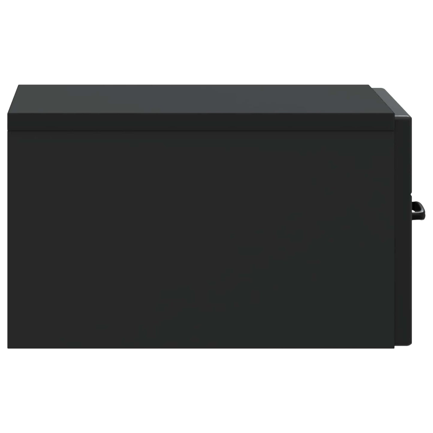 vidaXL Τοίχου Κρεμαστό Κομοδίνο 2 τμχ. Μαύρο 34,5 x 33 x 20 εκ.