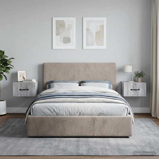 vidaXL Τοίχου Κρεμαστό Κομοδίνο 2 τμχ. Γκρι Sonoma 34,5 x 33 x 20 εκ.