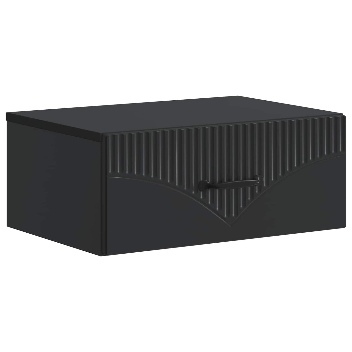 vidaXL Τοίχου Κρεμαστό Κομοδίνο 2 τμχ. Μαύρο 49 x 34,5 x 20 εκ.