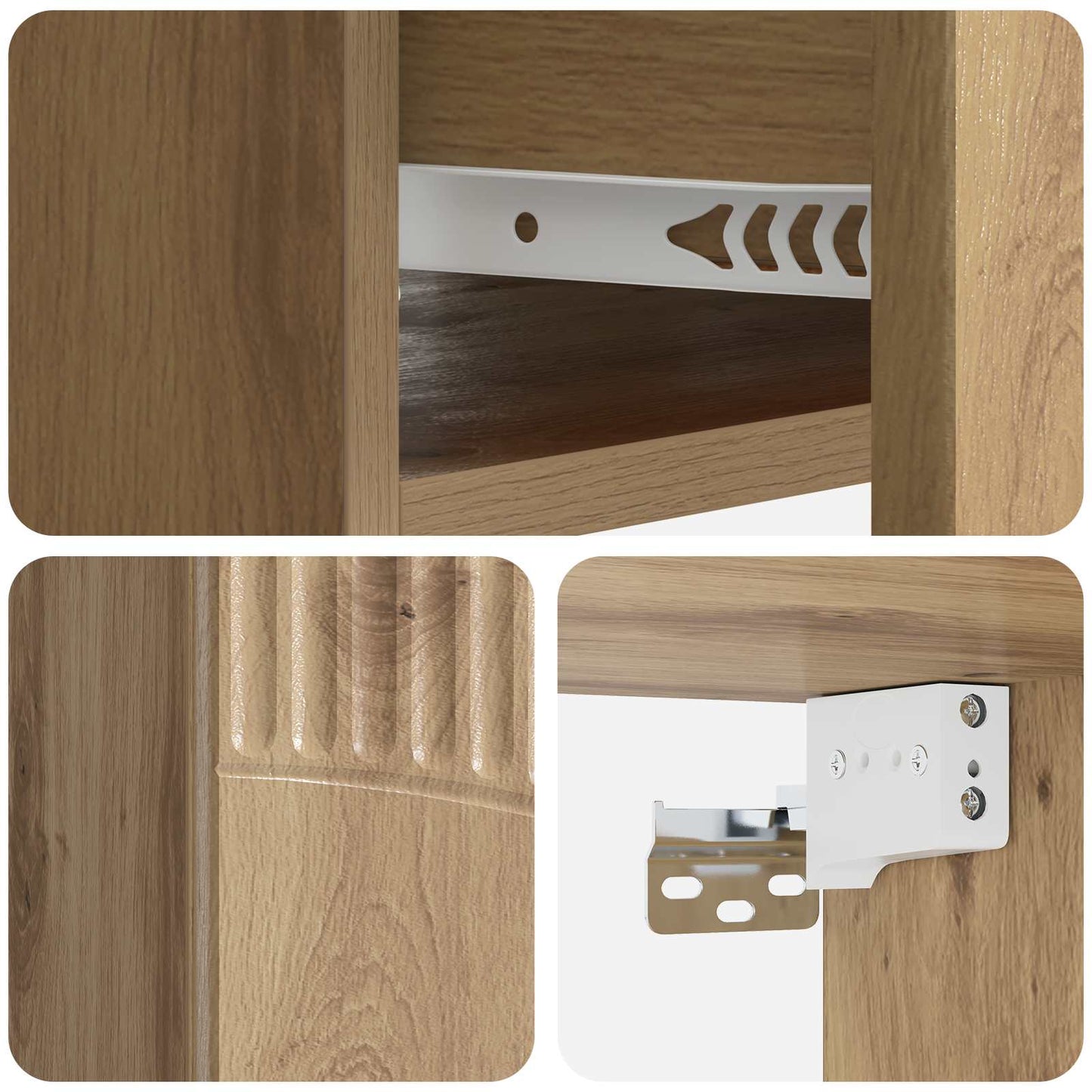 vidaXL Τοίχου Κρεμαστό Κομοδίνο 2 τμχ. Artisan Δρυς 49 x 34,5 x 20 εκ.