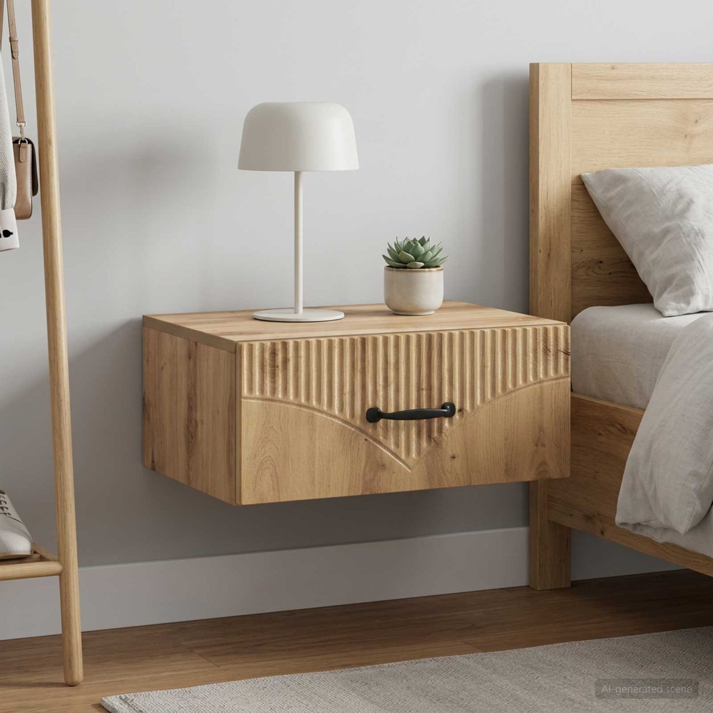 vidaXL Τοίχου Κρεμαστό Κομοδίνο 2 τμχ. Artisan Δρυς 49 x 34,5 x 20 εκ.