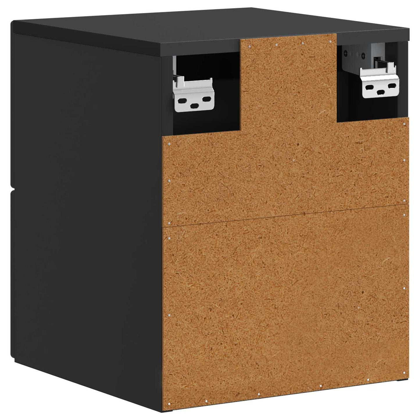 vidaXL Τοίχου Κρεμαστό Κομοδίνο 2 τμχ. Μαύρο 34,5 x 33 x 40 εκ