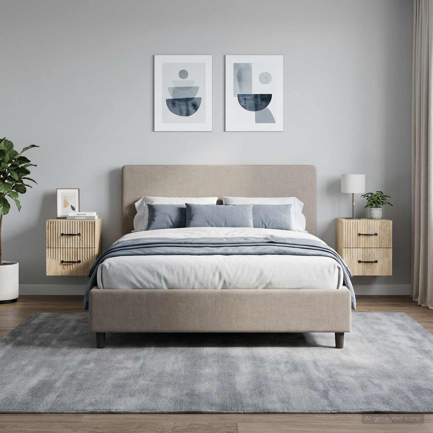 vidaXL Τοίχου Κρεμαστό Κομοδίνο 2 τμχ. Sonoma Δρυς 34,5 x 33 x 40 εκ