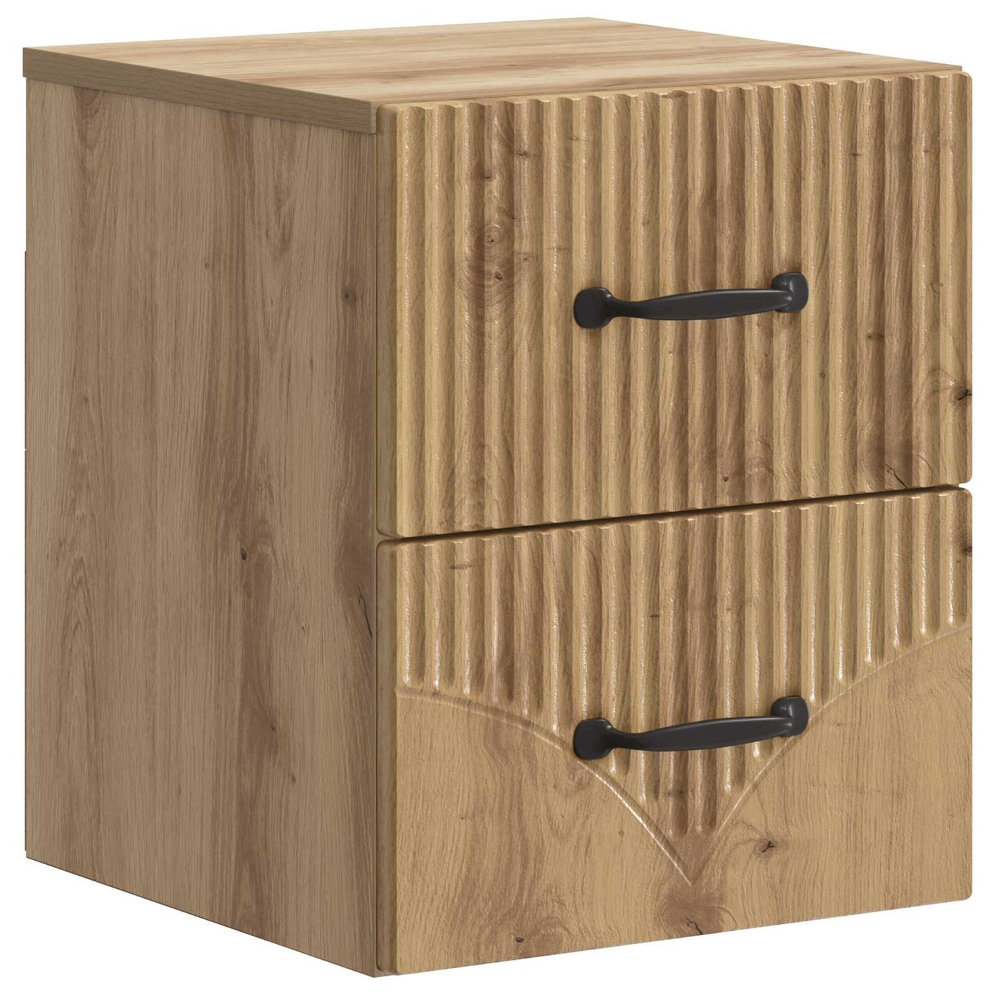 vidaXL Τοίχου Κρεμαστό Κομοδίνο 2 τμχ. Artisan Δρυς 34,5 x 33 x 40 εκ