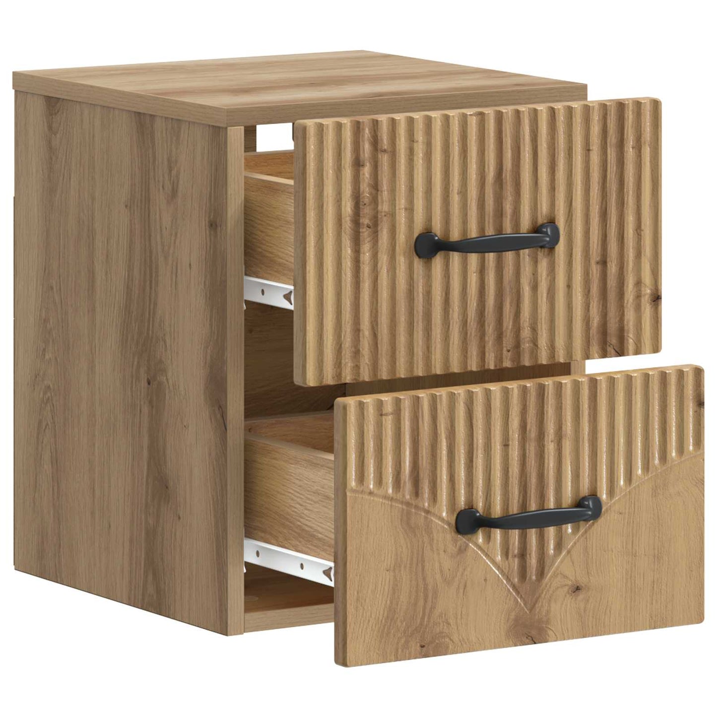 vidaXL Τοίχου Κρεμαστό Κομοδίνο 2 τμχ. Artisan Δρυς 34,5 x 33 x 40 εκ
