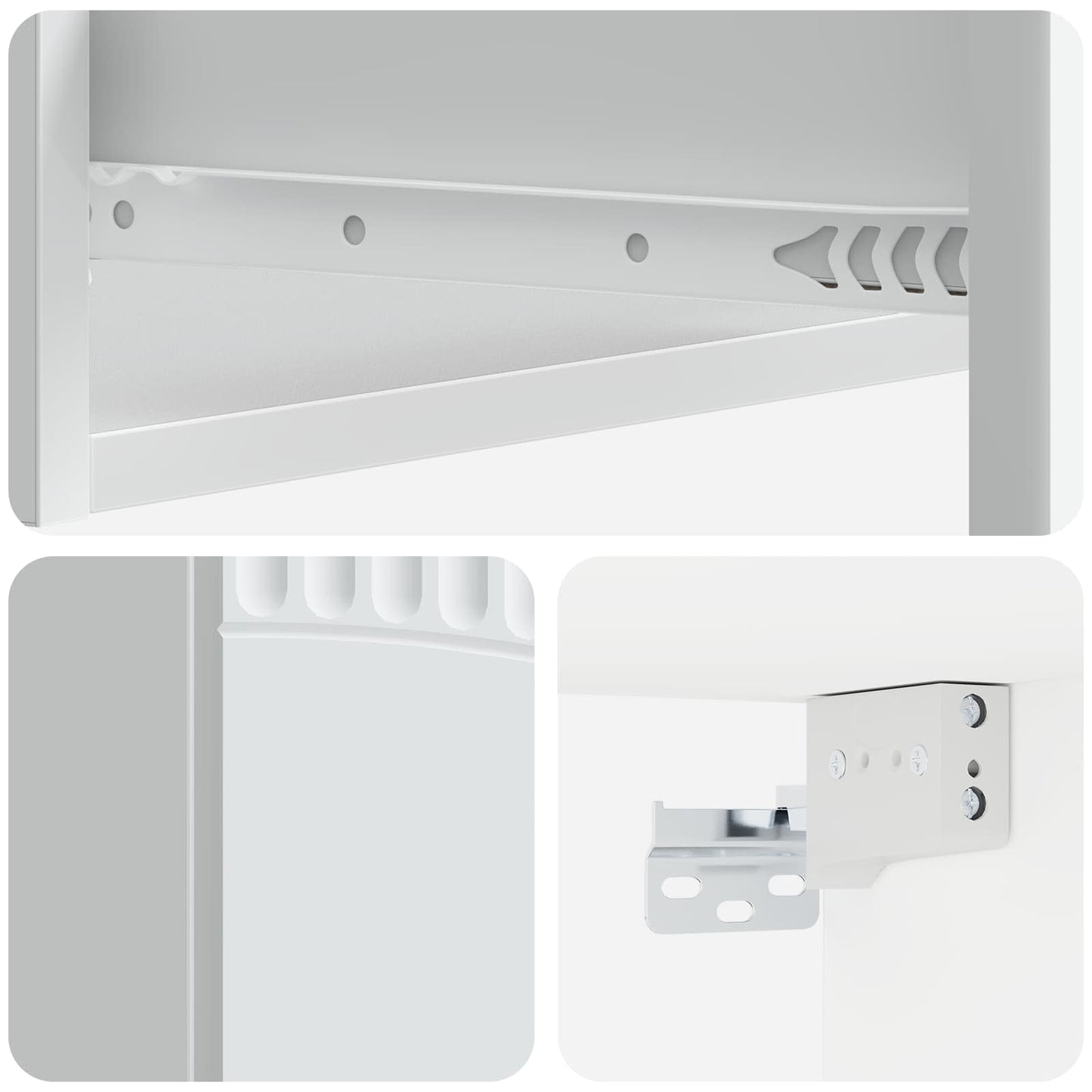 vidaXL Τραπεζάκι Τοίχου Λευκό 59 x 34,5 x 17 εκ. Επεξεργασμένο Ξύλο