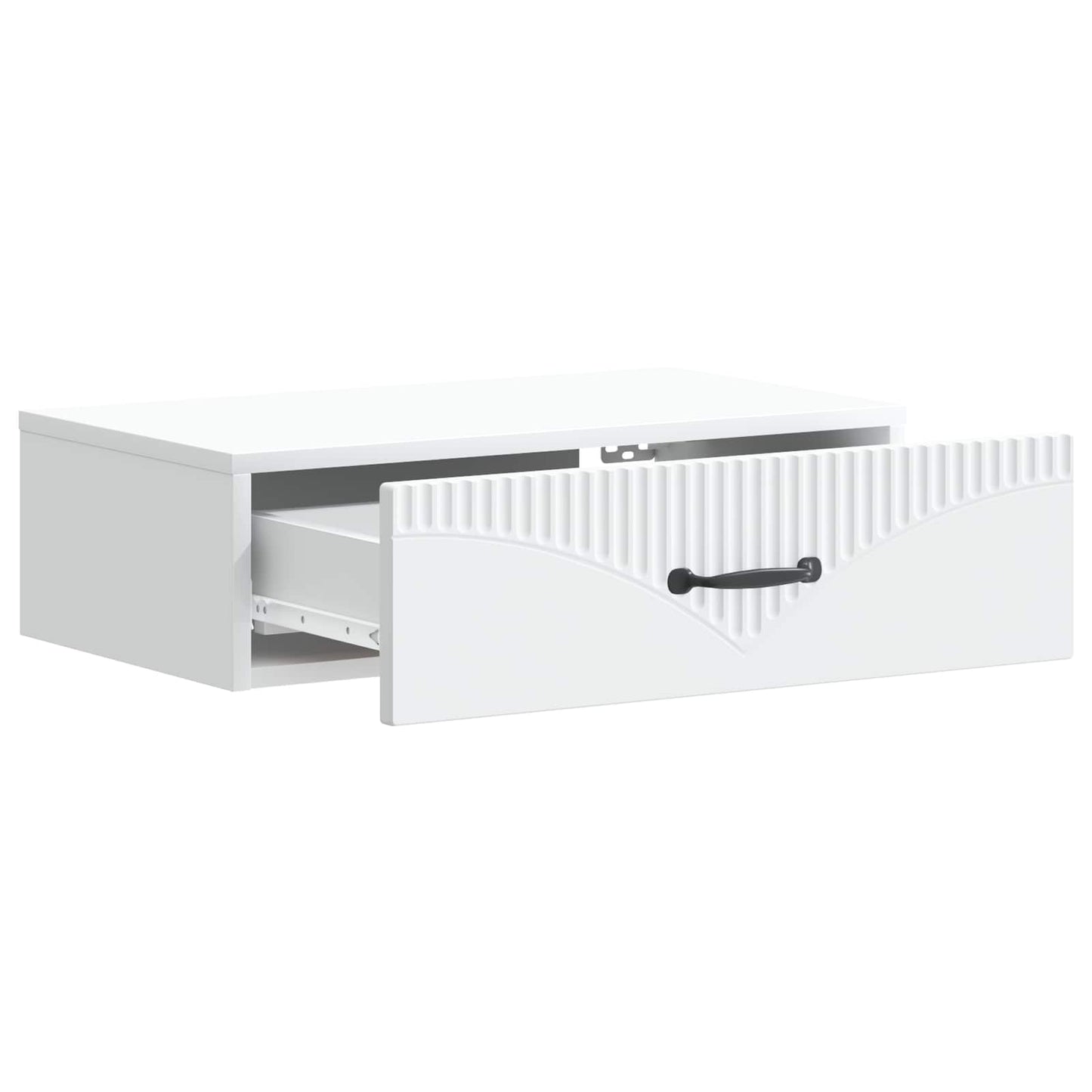 vidaXL Τραπεζάκι Τοίχου Λευκό 59 x 34,5 x 17 εκ. Επεξεργασμένο Ξύλο