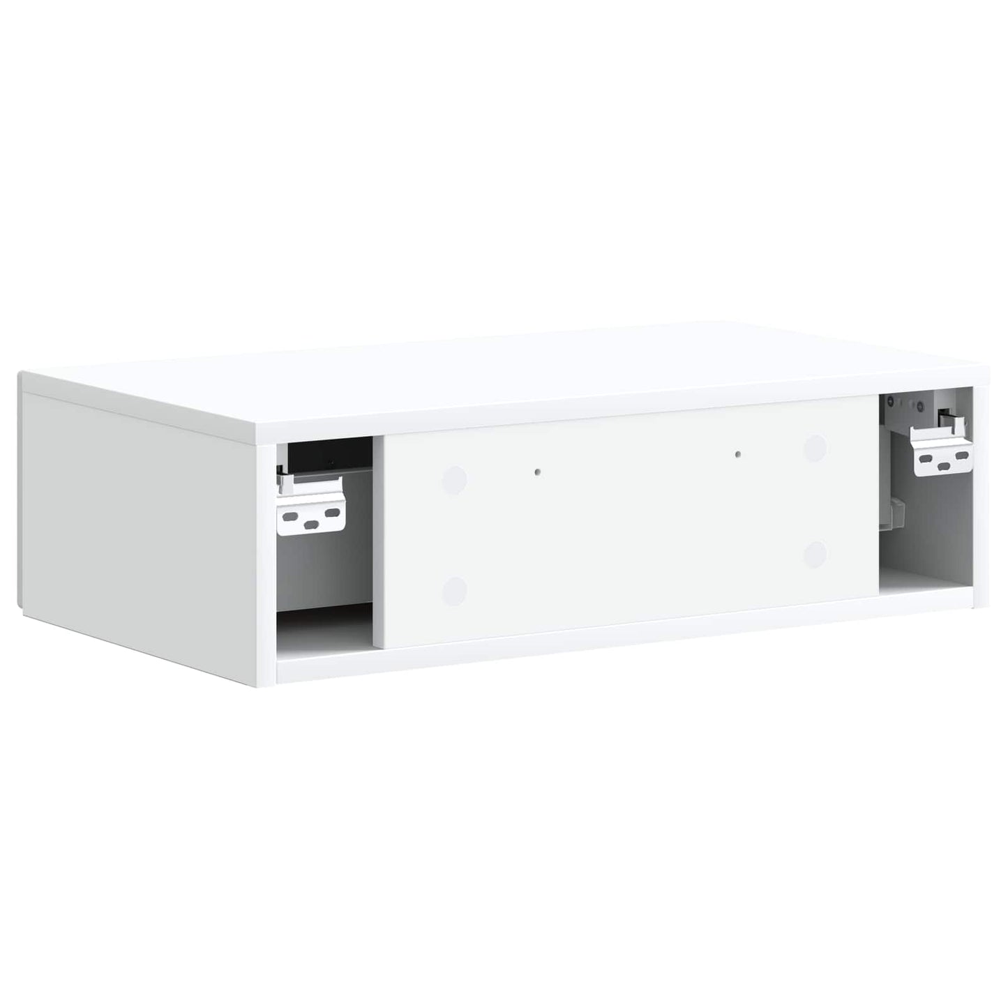 vidaXL Τραπεζάκι Τοίχου Λευκό 59 x 34,5 x 17 εκ. Επεξεργασμένο Ξύλο