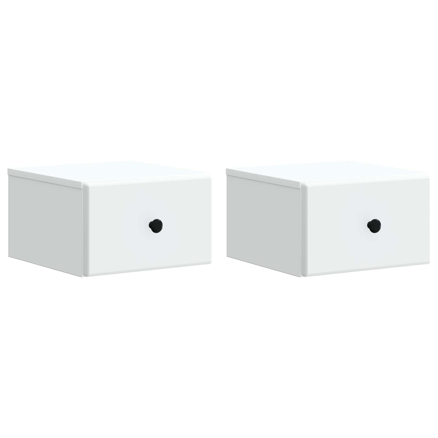 vidaXL Τοίχου Κρεμαστό Κομοδίνο 2 τμχ. Λευκό 34,5 x 33 x 20 εκ.