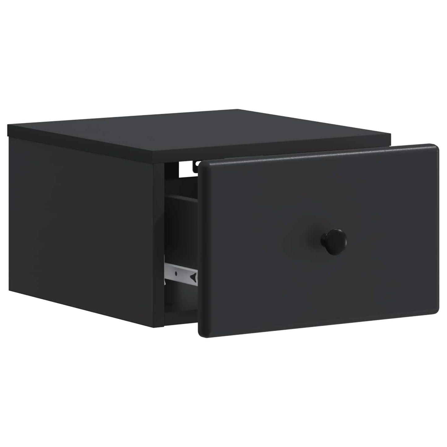 vidaXL Τοίχου Κρεμαστό Κομοδίνο 2 τμχ. Μαύρο 34,5 x 33 x 20 εκ.