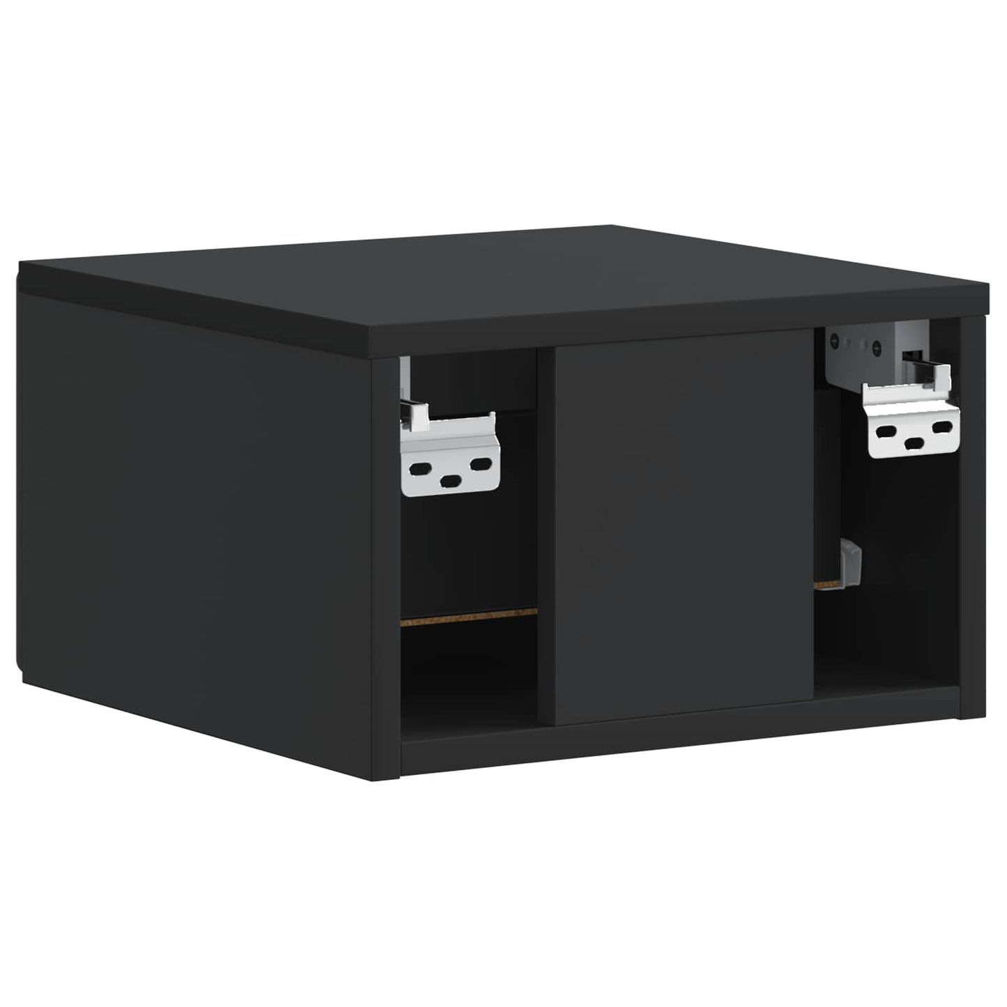 vidaXL Τοίχου Κρεμαστό Κομοδίνο 2 τμχ. Μαύρο 34,5 x 33 x 20 εκ.