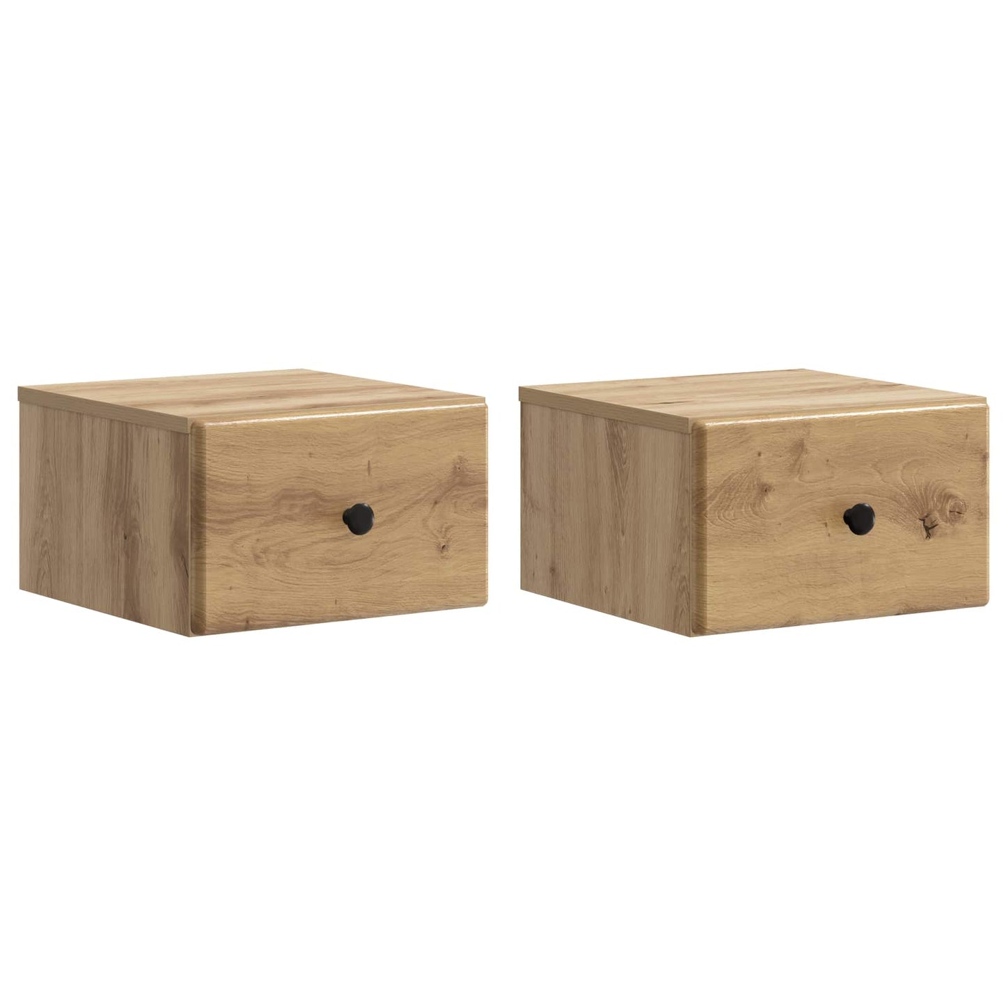 vidaXL Τοίχου Κρεμαστό Κομοδίνο 2 τμχ. Artisan Δρυς 34,5 x 33 x 20 εκ.