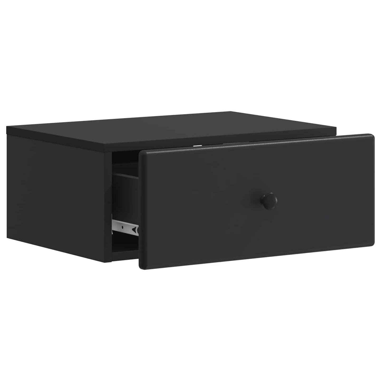 vidaXL Τοίχου Κρεμαστό Κομοδίνο 2 τμχ. Μαύρο 49 x 34,5 x 20 εκ.