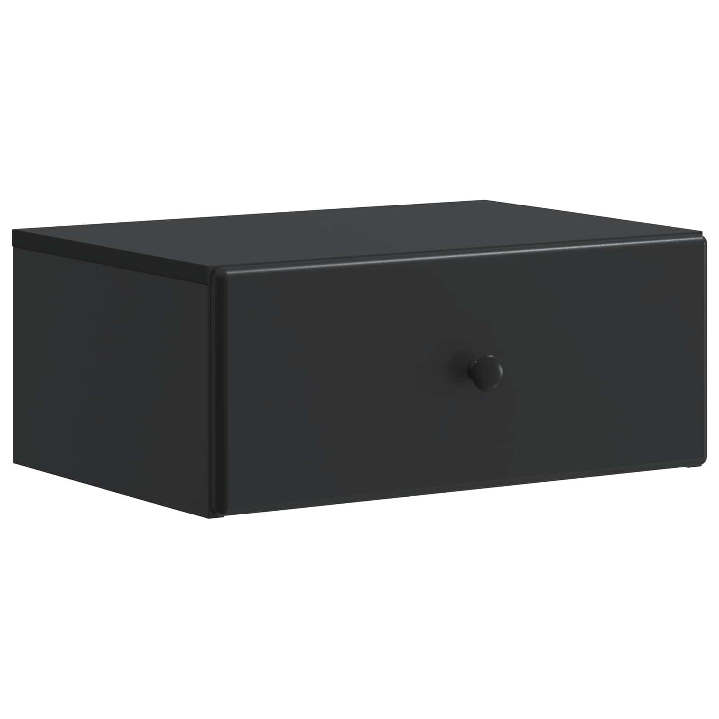 vidaXL Τοίχου Κρεμαστό Κομοδίνο 2 τμχ. Μαύρο 49 x 34,5 x 20 εκ.