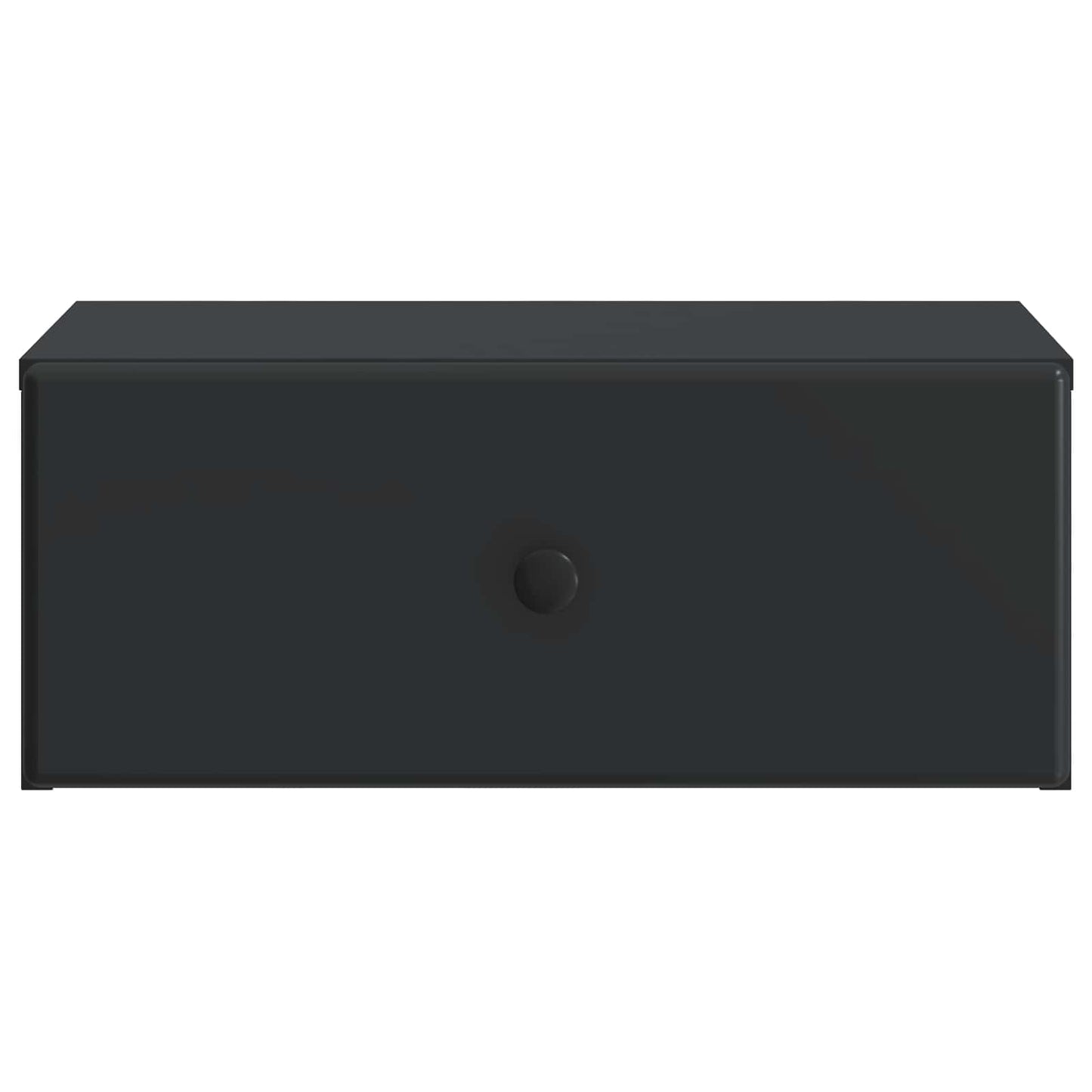vidaXL Τοίχου Κρεμαστό Κομοδίνο 2 τμχ. Μαύρο 49 x 34,5 x 20 εκ.