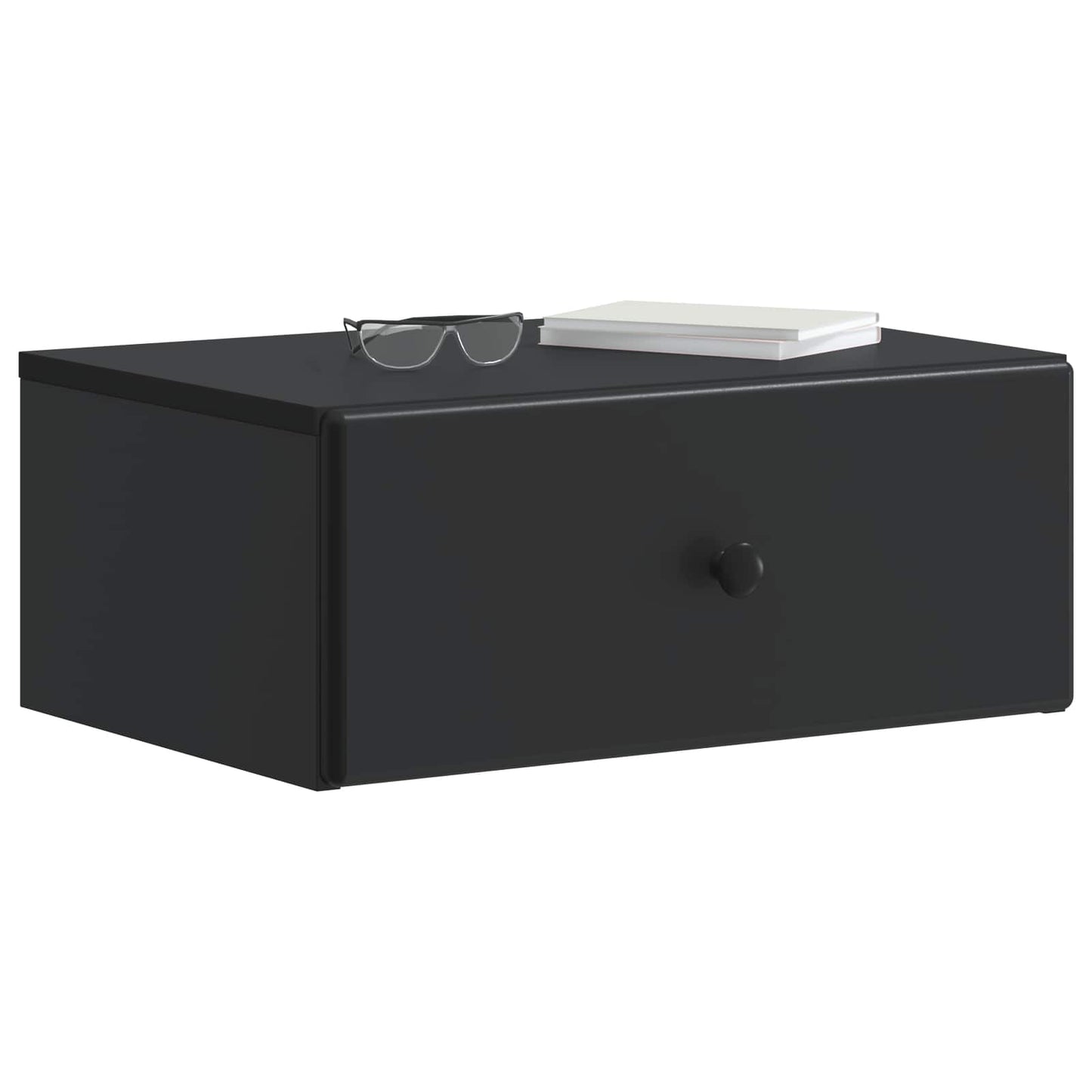 vidaXL Τοίχου Κρεμαστό Κομοδίνο 2 τμχ. Μαύρο 49 x 34,5 x 20 εκ.