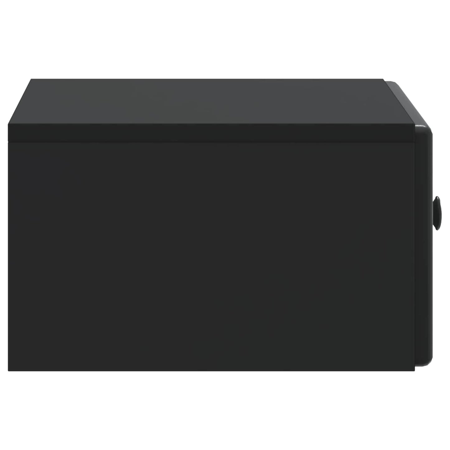 vidaXL Τοίχου Κρεμαστό Κομοδίνο 2 τμχ. Μαύρο 49 x 34,5 x 20 εκ.