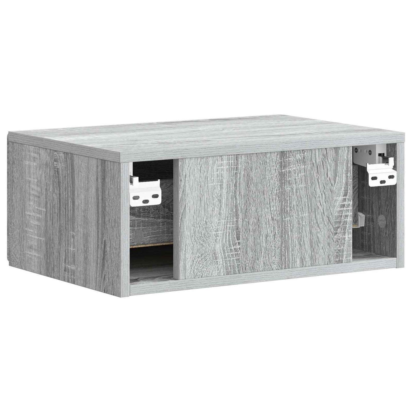 vidaXL Τοίχου Κρεμαστό Κομοδίνο 2 τμχ. Γκρι Sonoma 49 x 34,5 x 20 εκ.